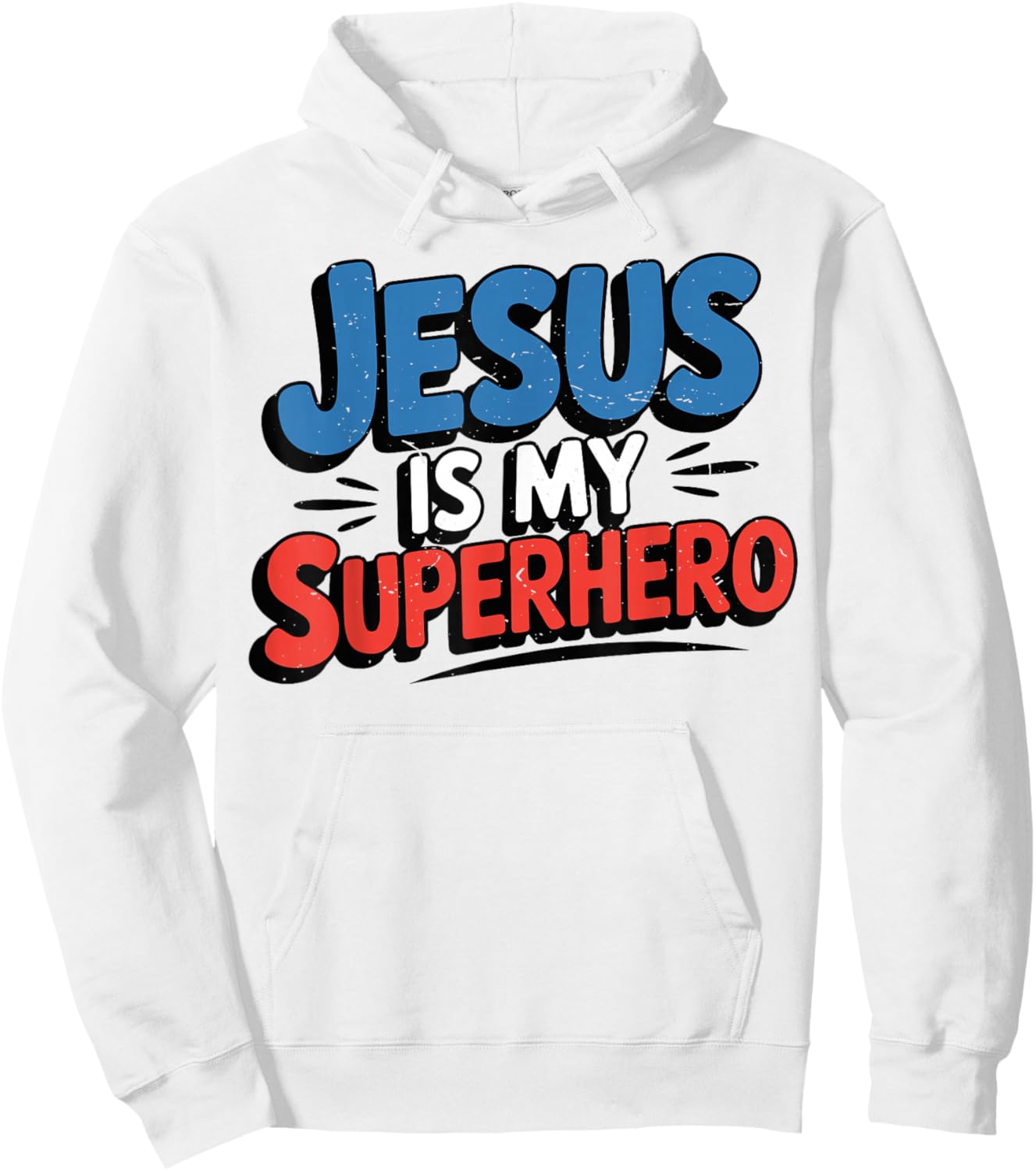 Girls Jesus is My Superhero Christian Toddler Kids Women God Hoodie - Hoodie | White