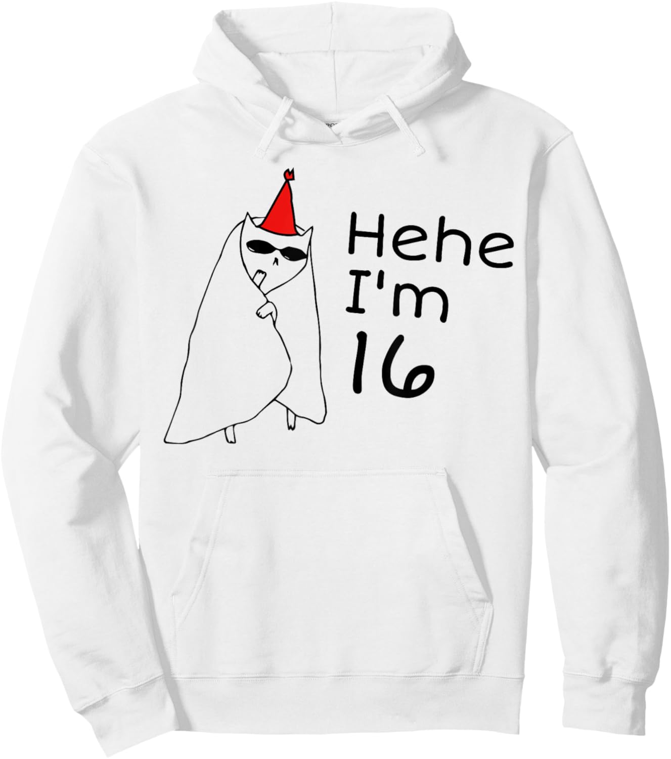 16th Birthday Party Funny 16 Years Old Birthday Teens Hoodie - Hoodie | White