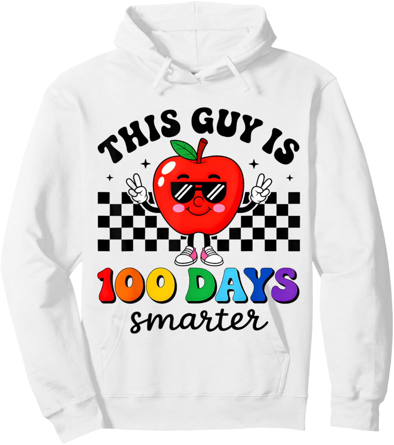 This Guy is 100 Days Smarter 100 Days of School Boys Kids Hoodie - Hoodie | White