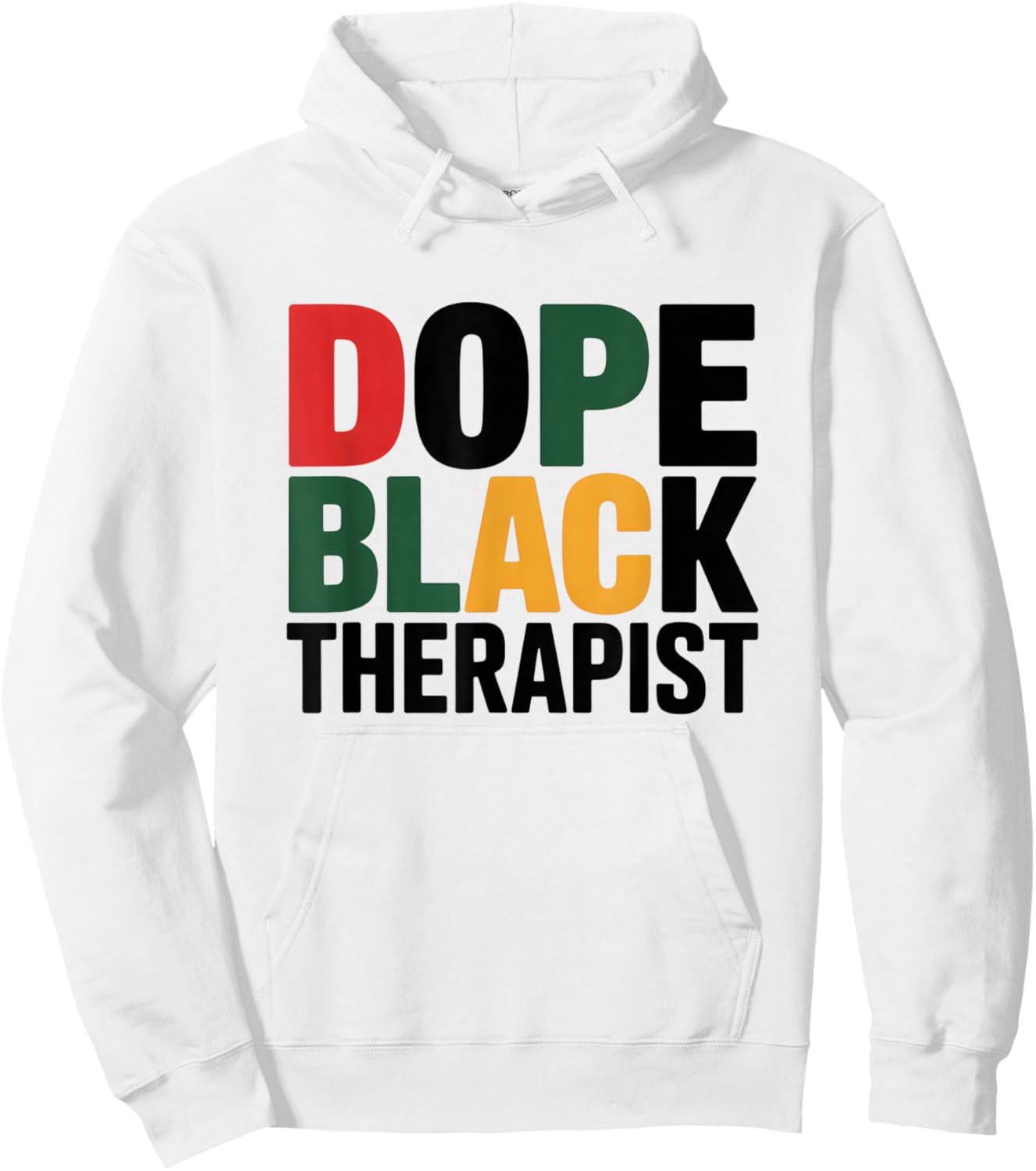 Dope Black Therapist African American Job Proud Profession Hoodie - Hoodie | White
