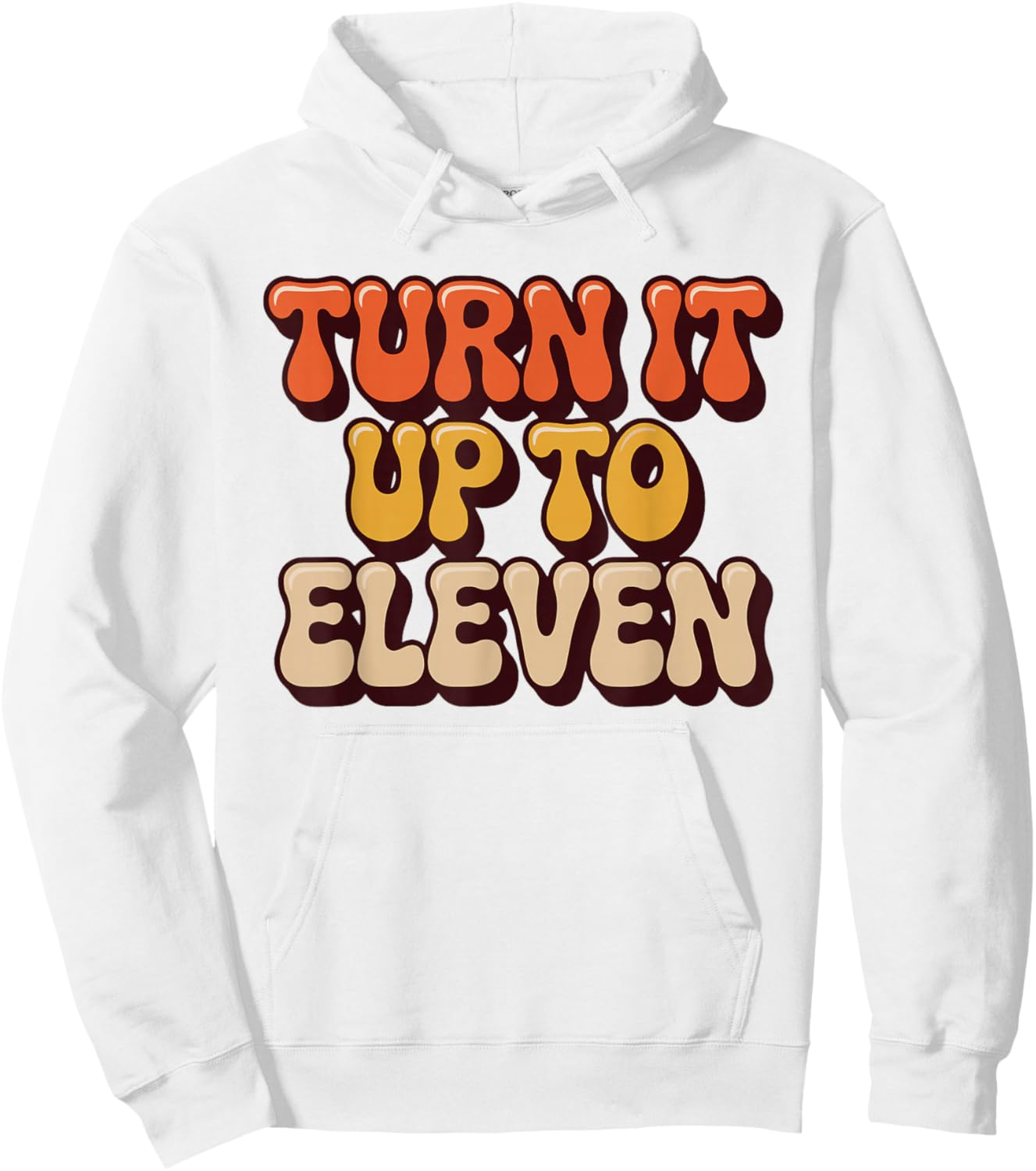 Turn It Up to Eleven Vintage Look Hoodie - Hoodie | White