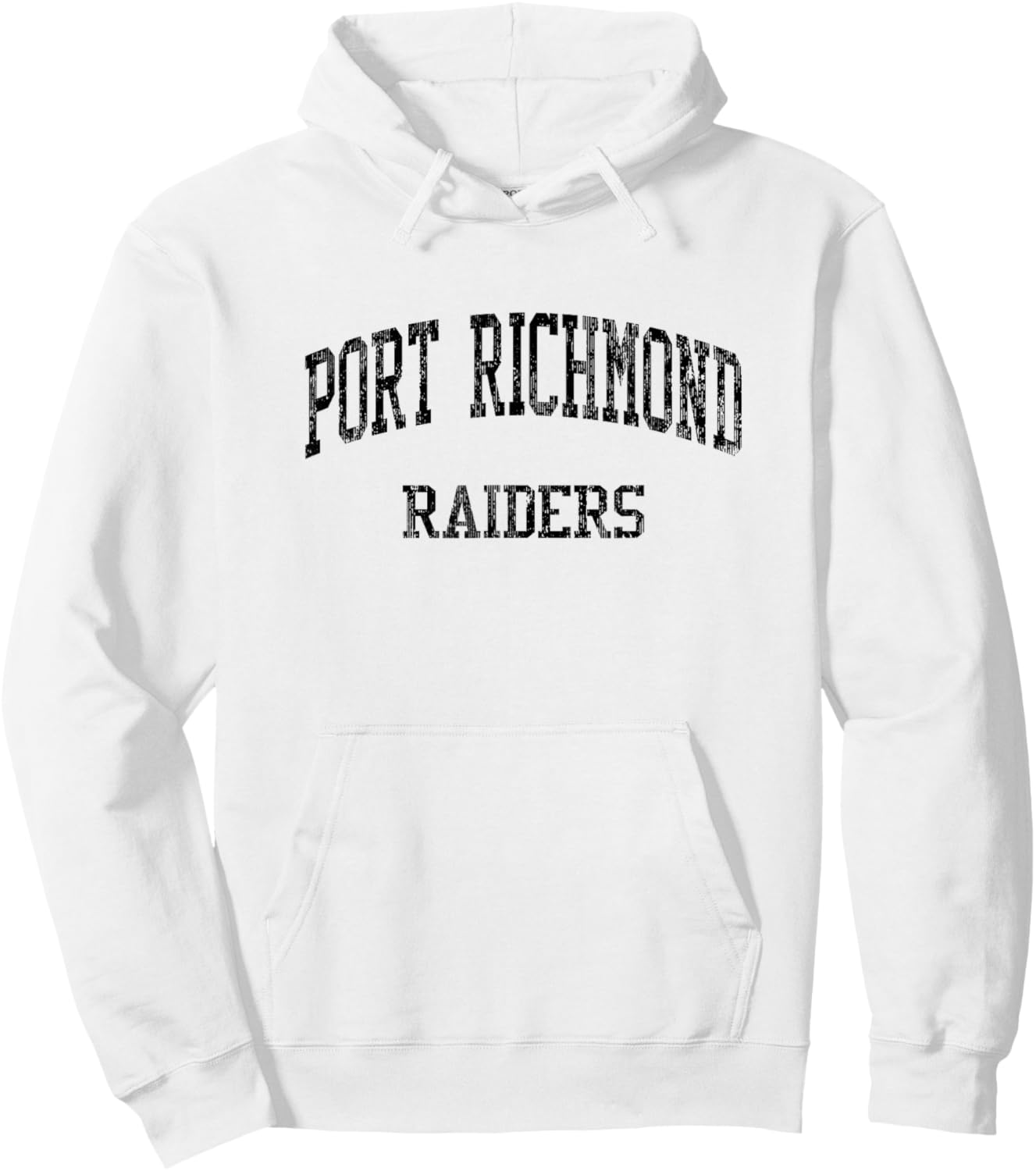 Port Richmond High School HS Staten Island NY Vintage Sports Hoodie - Hoodie | White