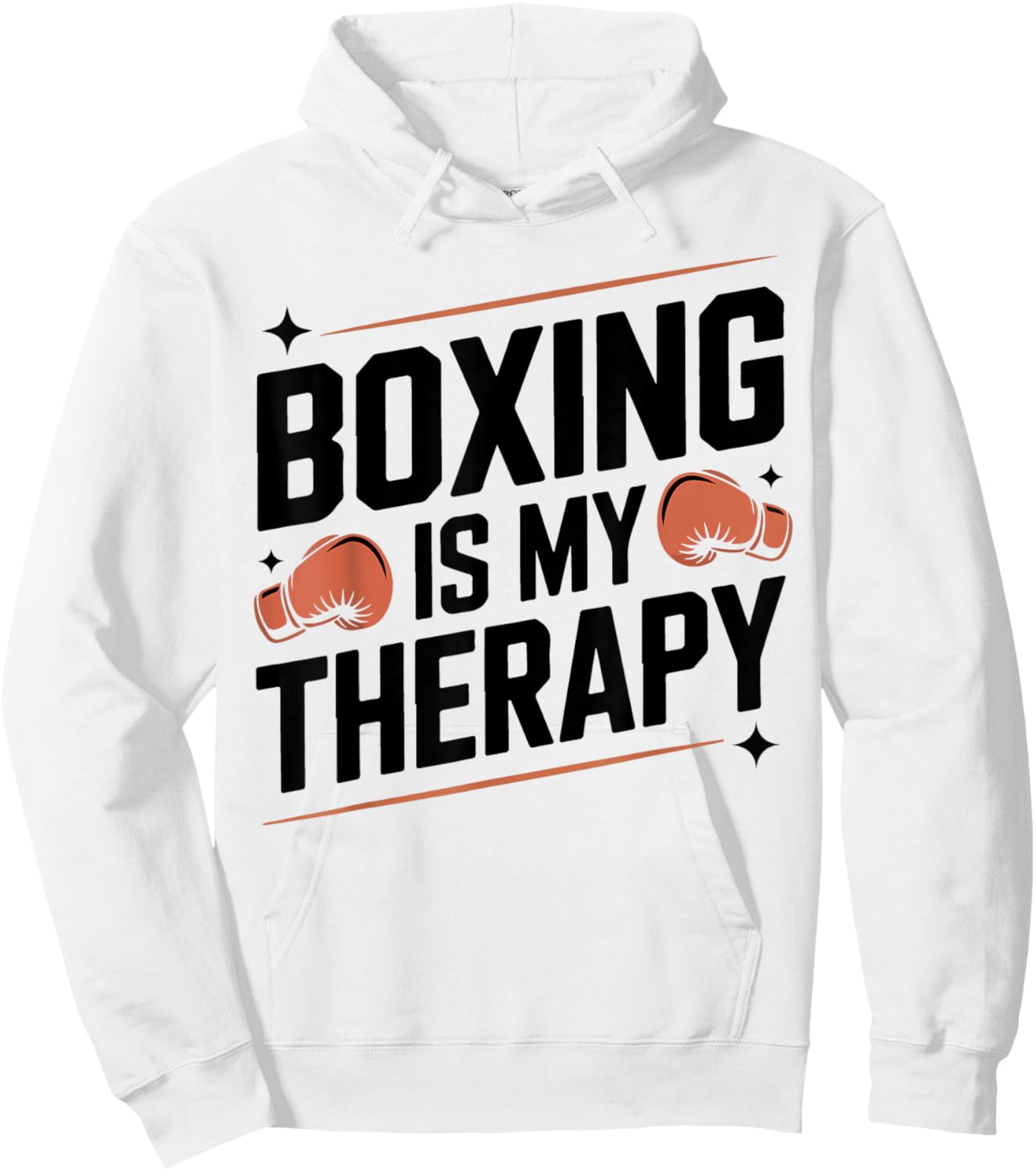Boxing Boxing is My Therapy Hoodie - Hoodie | White