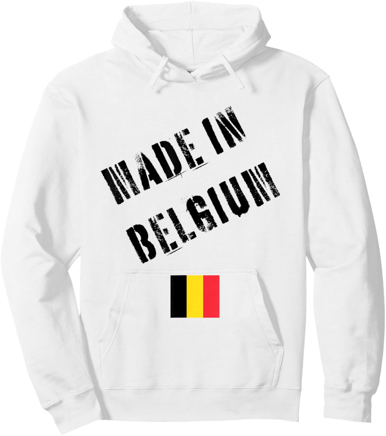 Made in Belgium with Flag Funny Hoodie - Hoodie | White