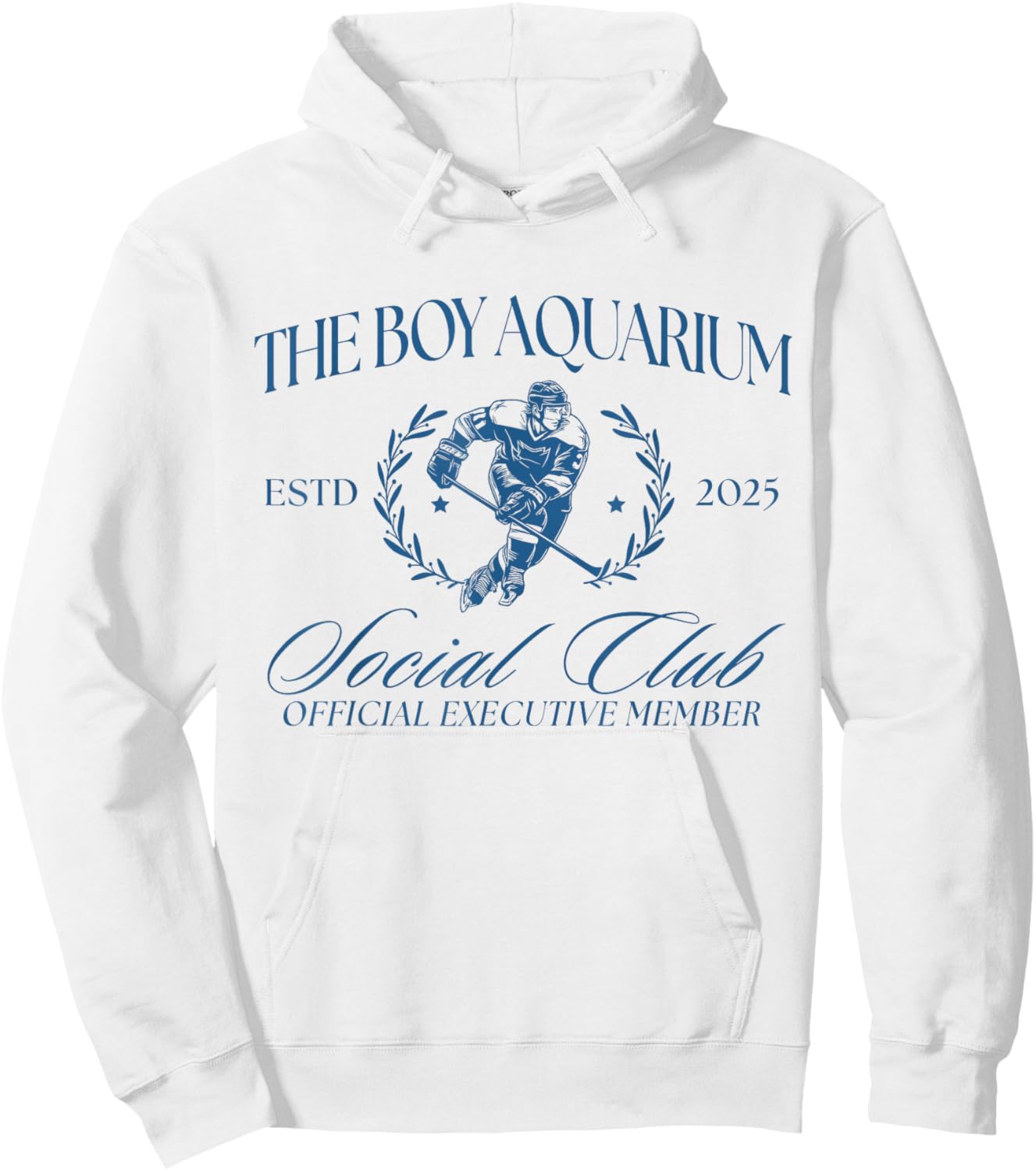 The Boy Aquarium Social Club Funny Hockey Meme Hoodie - Hoodie | White