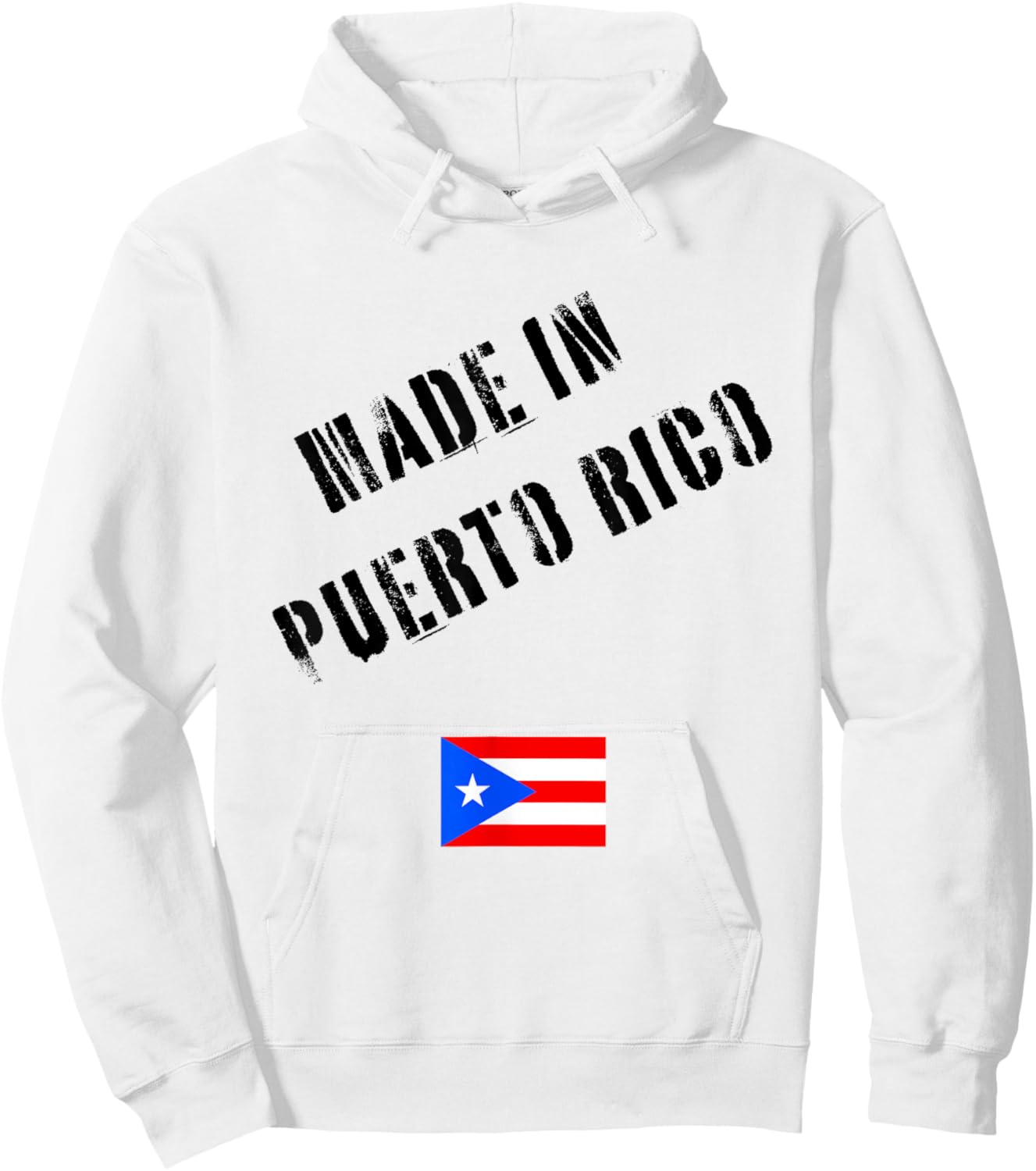 Made in Puerto Rico with Flag Funny Hoodie - Hoodie | White