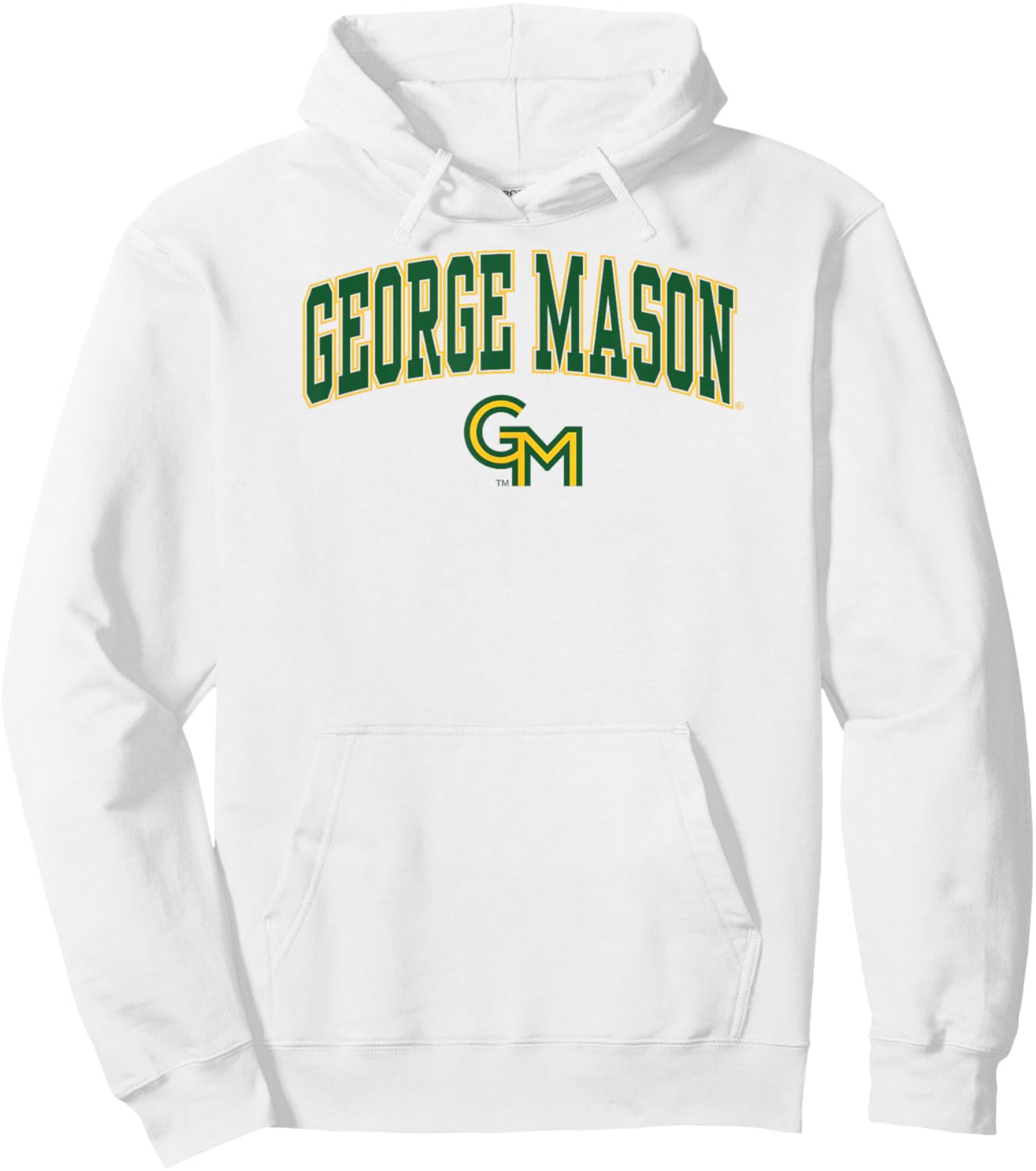 George Mason Patriots Arch Over White Officially Licensed Hoodie - Hoodie | White