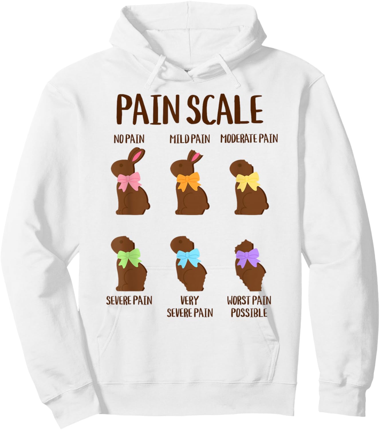 Easter Bunny Pain Scale Chart, Funny Registered Nurse Humor Hoodie - Hoodie | White