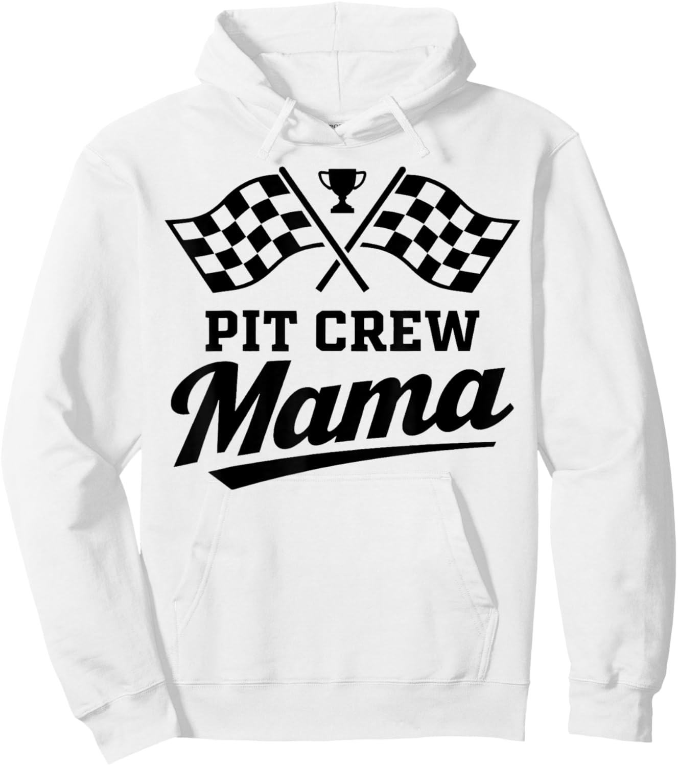 Mama Pit Crew Race Car Birthday Family Matching Hoodie - Hoodie | White