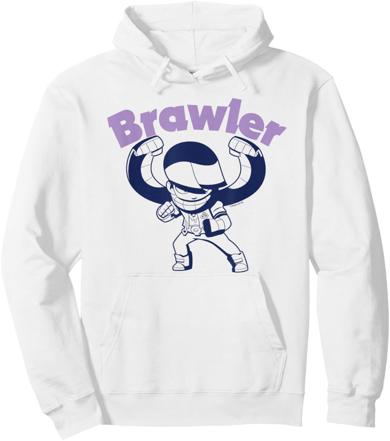 Brawl Stars Edgar The Legendary Brawler Combat Pose Line Art Hoodie - Hoodie | White