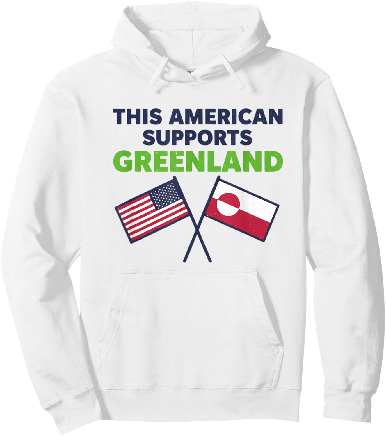 This American Supports Greenland Hoodie - Hoodie | White