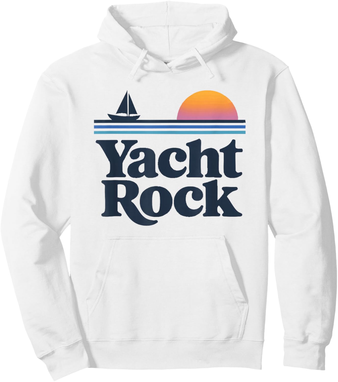 Yacht Rock Retro Sunset Hoodie - Hoodie | White