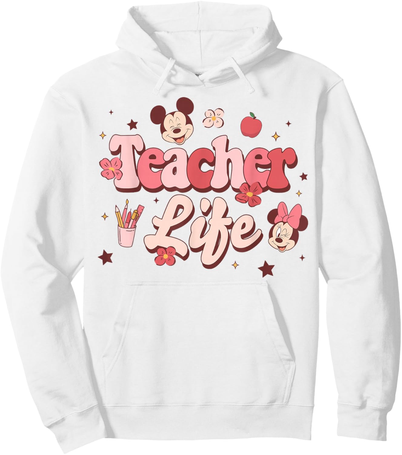 Disney Mickey and Friends Mickey & Minnie Teacher Life Hoodie - Hoodie | White