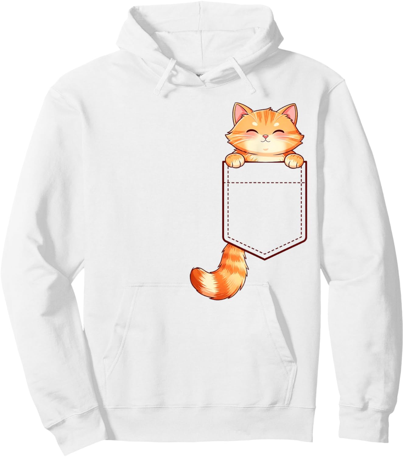 Funny Orange Ginger Tabby Cat Feline Lover Men Hoodie - Hoodie | White