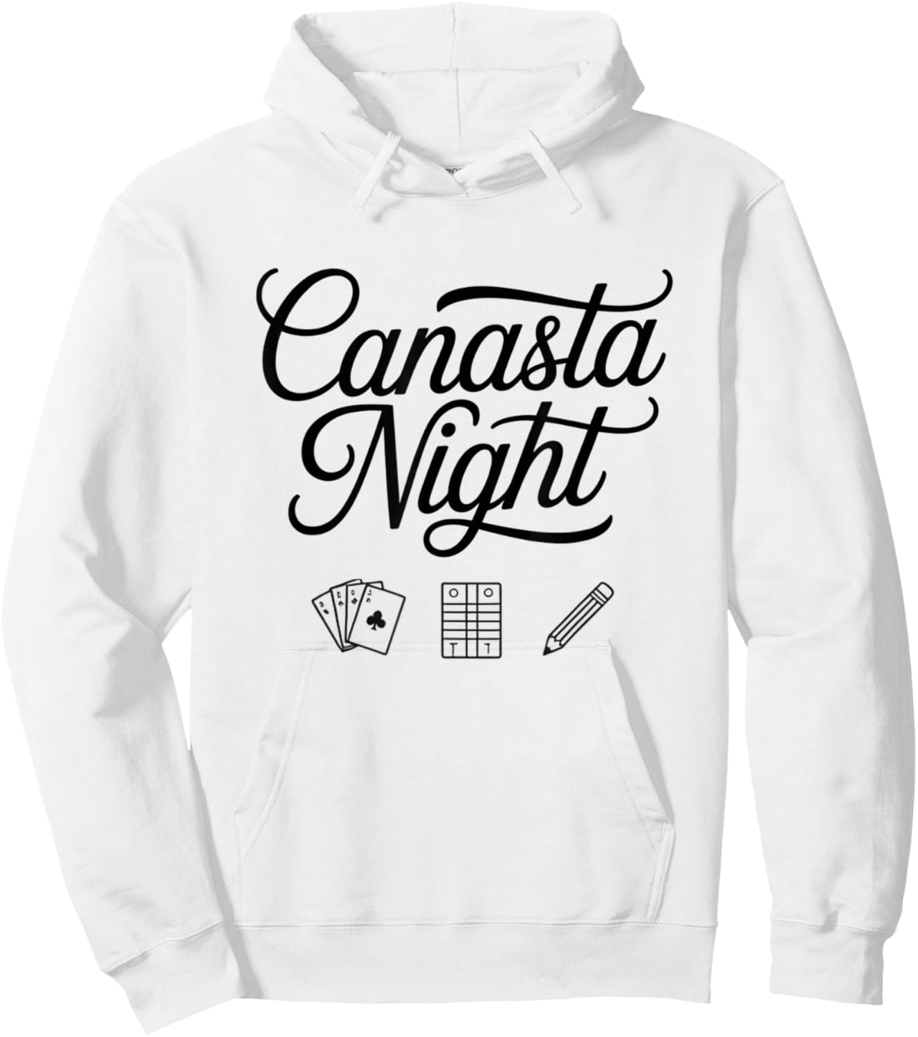 Peace Love Canasta Card Game Canasta Night Lover Card Game Hoodie - Hoodie | White