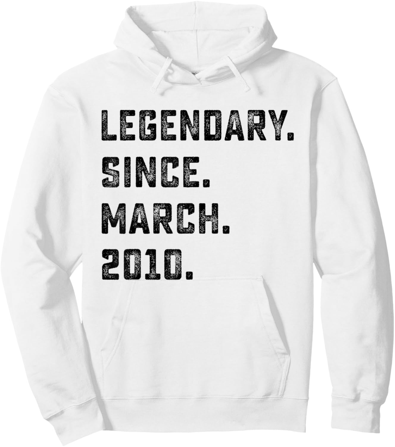 16th Birthday Gift Legendary Since March 2010 16 Years Old Hoodie - Hoodie | White