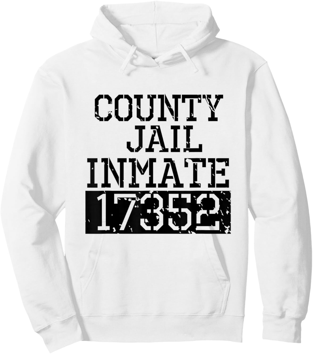 County Jail Inmate Funny Prisoner Spooky Halloween Costume Hoodie - Hoodie | White