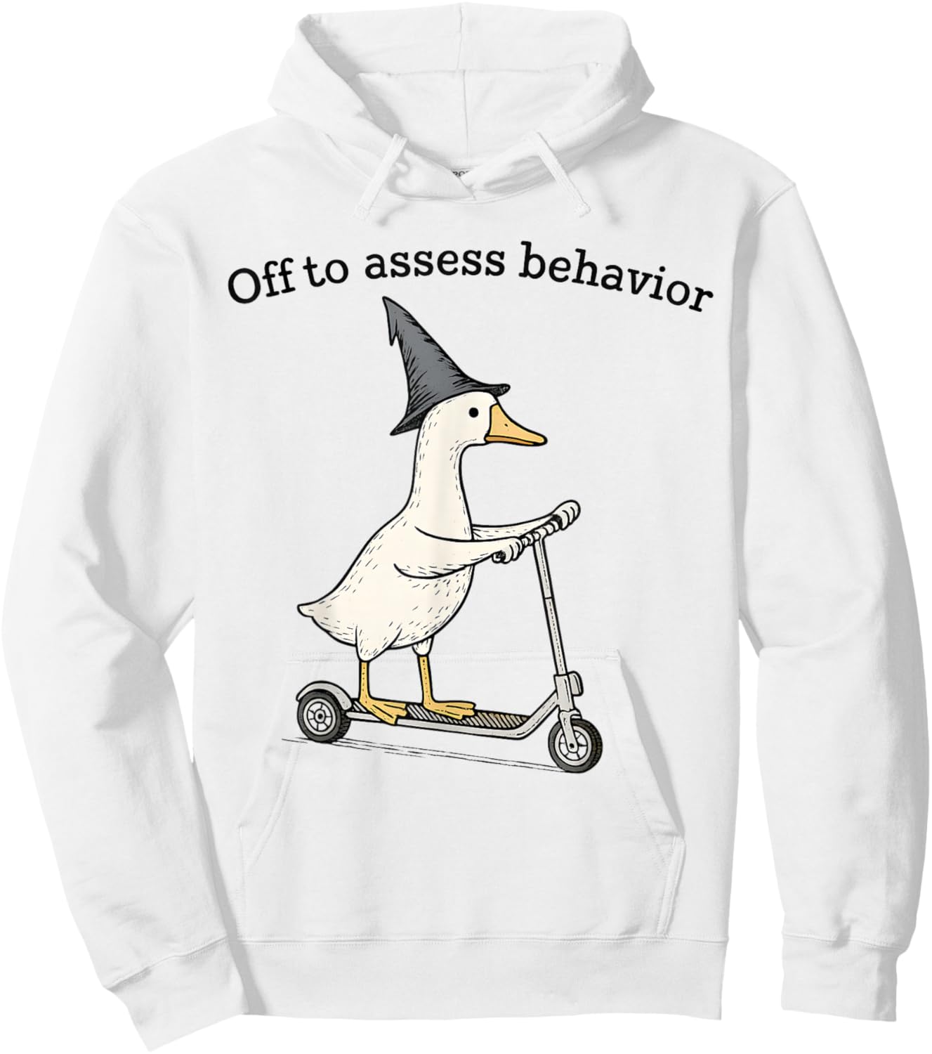 Off to Assess Behavior Funny Goose ABA Behavior Therapist Hoodie - Hoodie | White