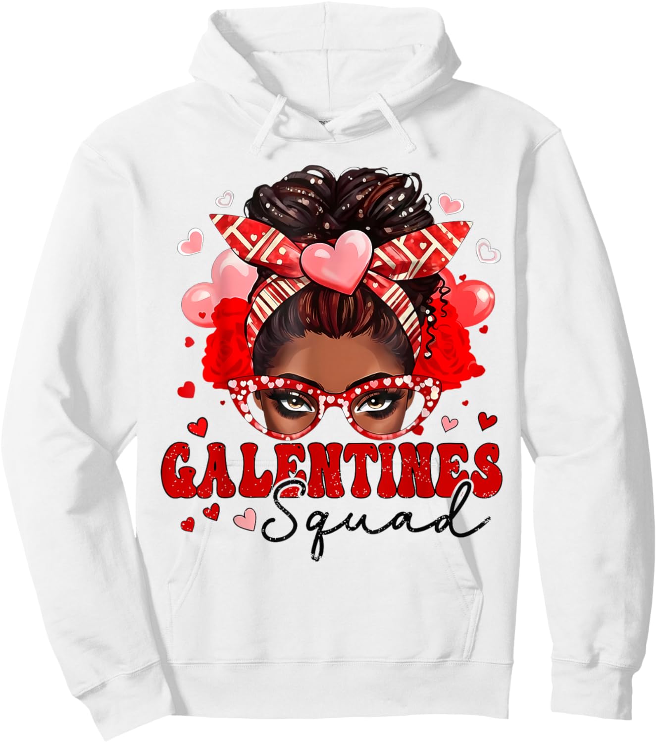 Galentine's Day Squad for Friends Festive Ladies Valentine's Hoodie - Hoodie | White