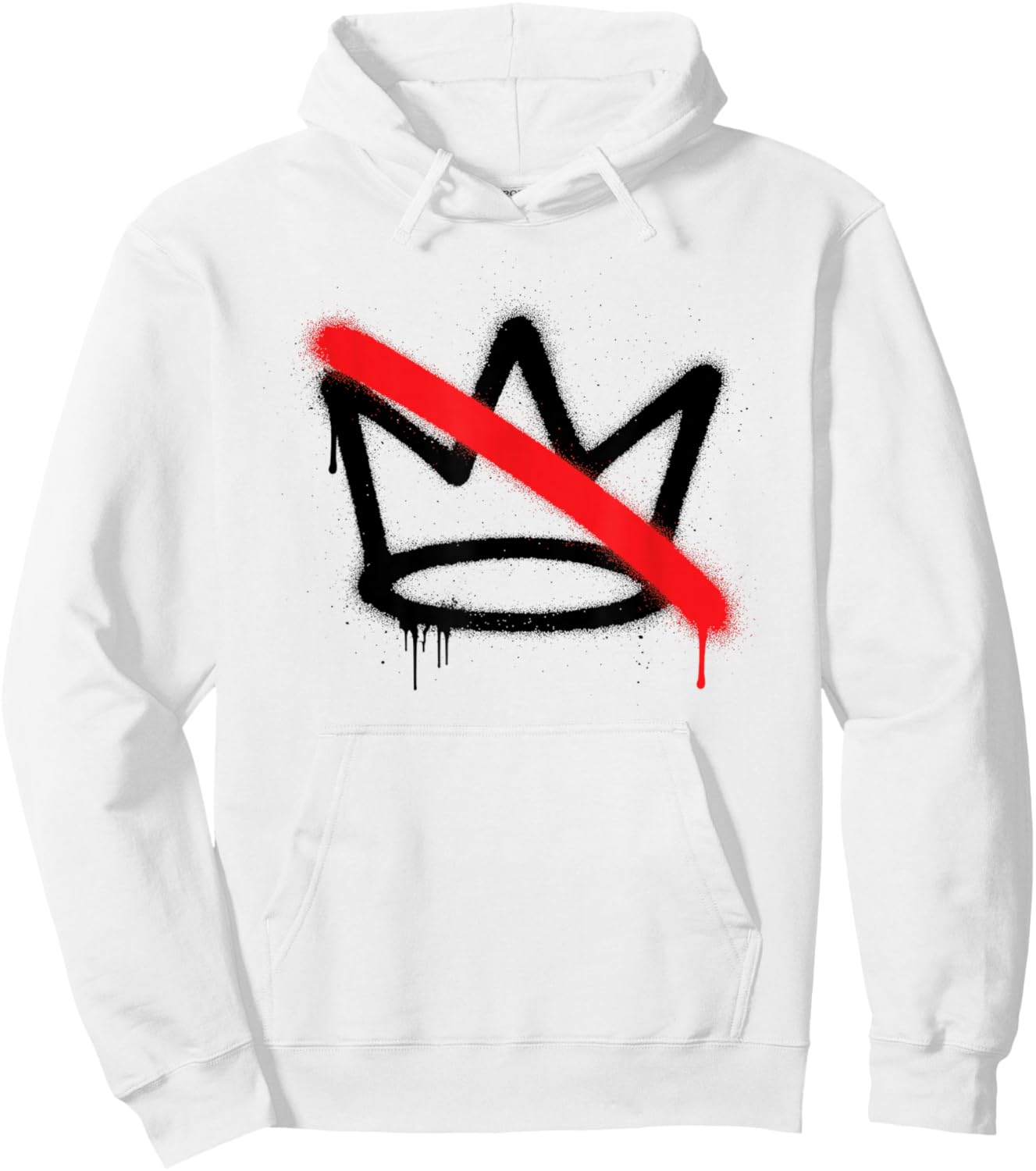 No Kings Protest Anti Authoritarian Graffiti Crown Symbol Hoodie - Hoodie | White