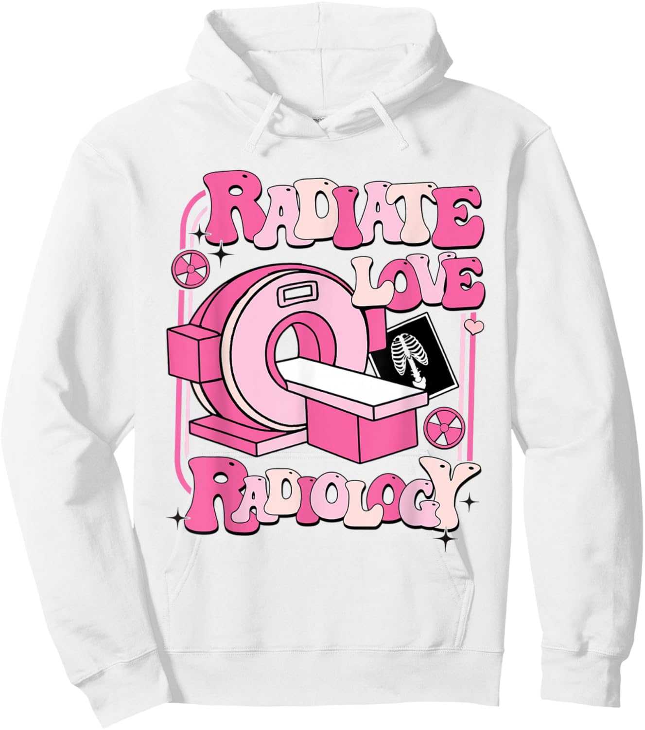 Valentine Radiology RAD Tech A Work of Heart X-ray Tech Hoodie - Hoodie | White