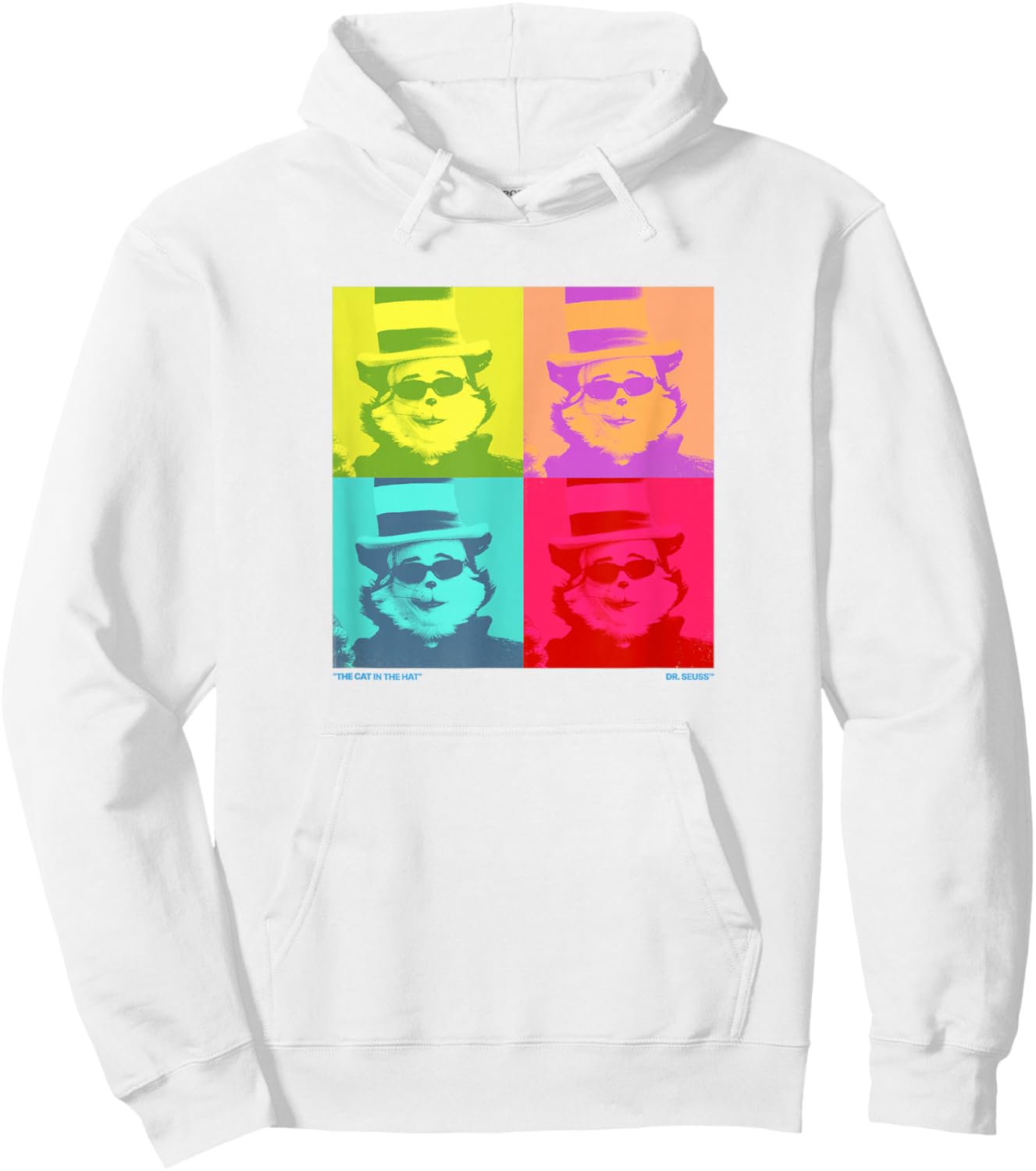 The Cat in The Hat Signature Collection Portrait Color Block Hoodie - Hoodie | White
