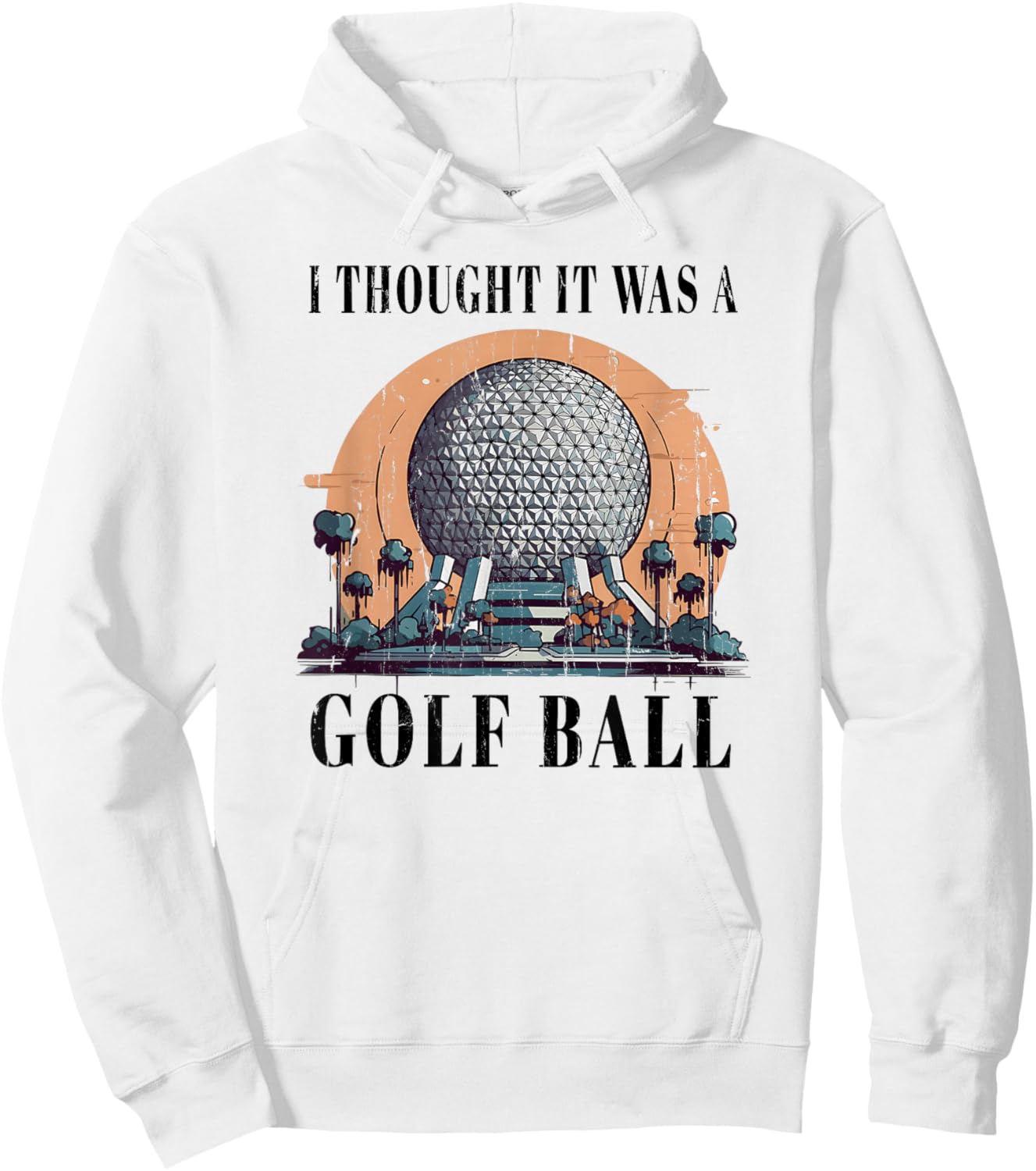 I Thought It was A Golf Ball, Funny Golf Ball Hoodie - Hoodie | White