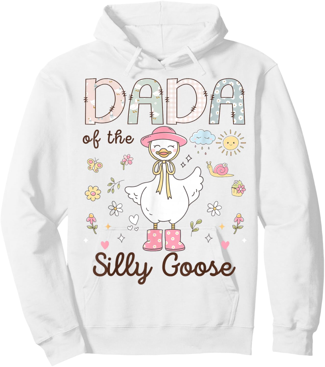 Dada of The Silly Goose First Birthday Girl Family Hoodie - Hoodie | White