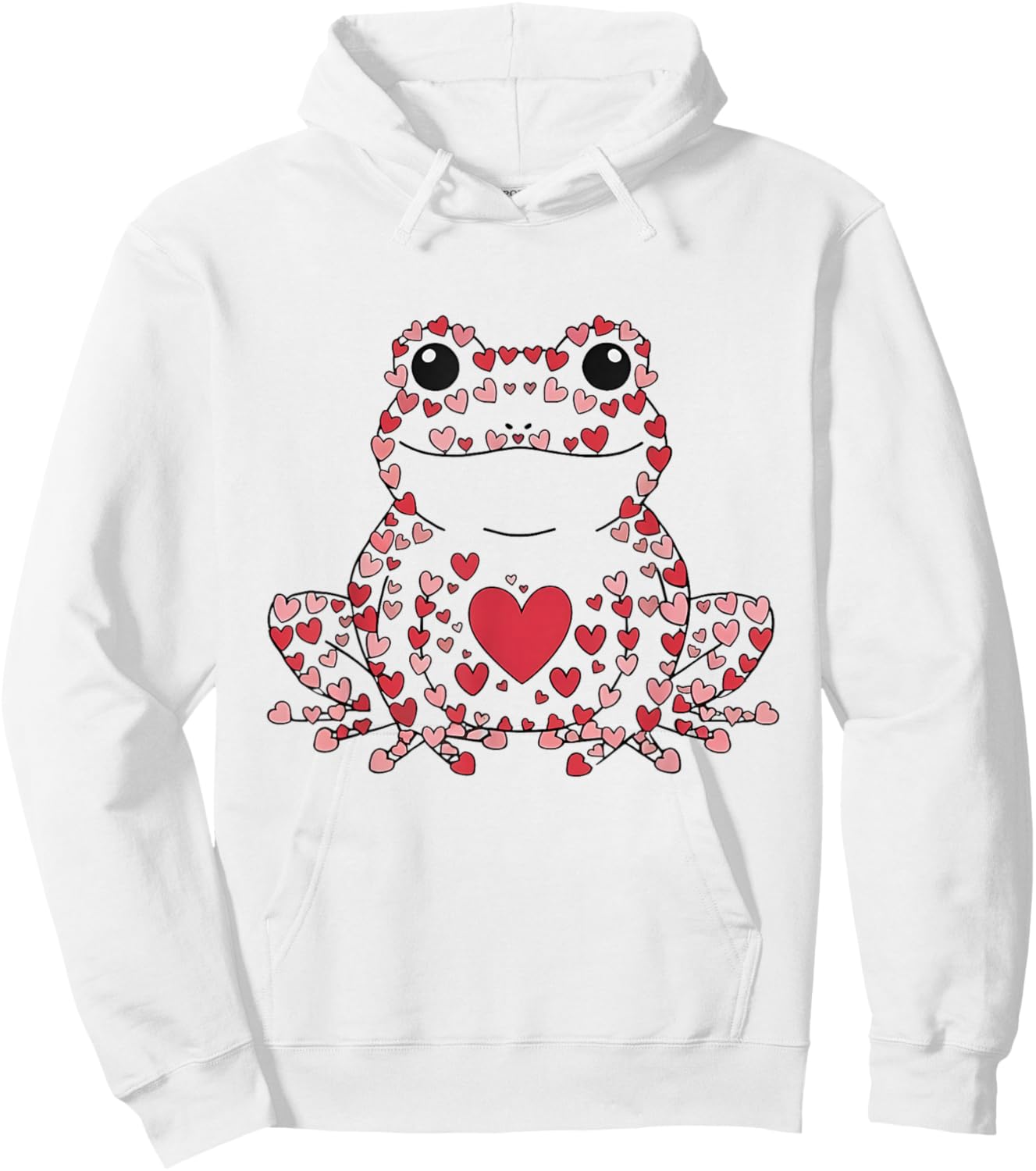 Frog Valentine Heart Retro for Frog Lovers Men Women Kids Hoodie - Hoodie | White