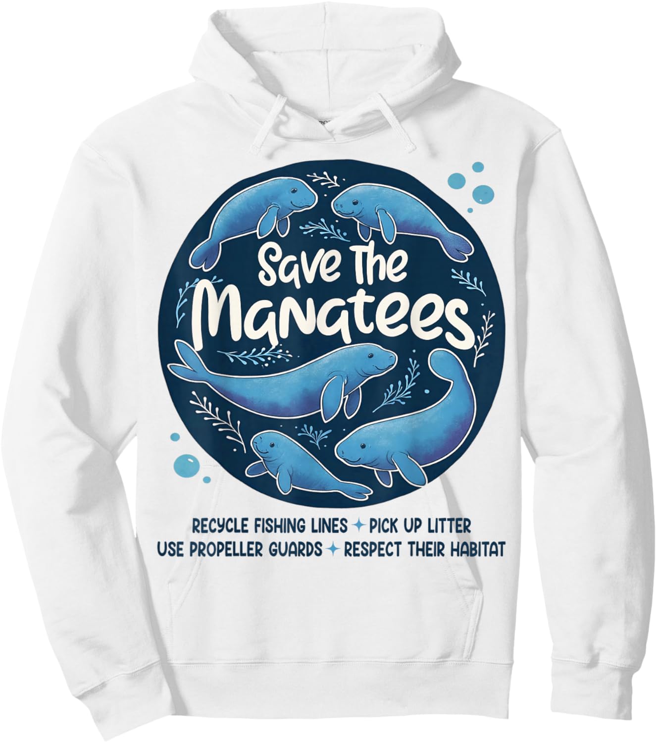 Manatee Lover Respect The Locals Sea Ocean Save The Manatees Hoodie - Hoodie | White