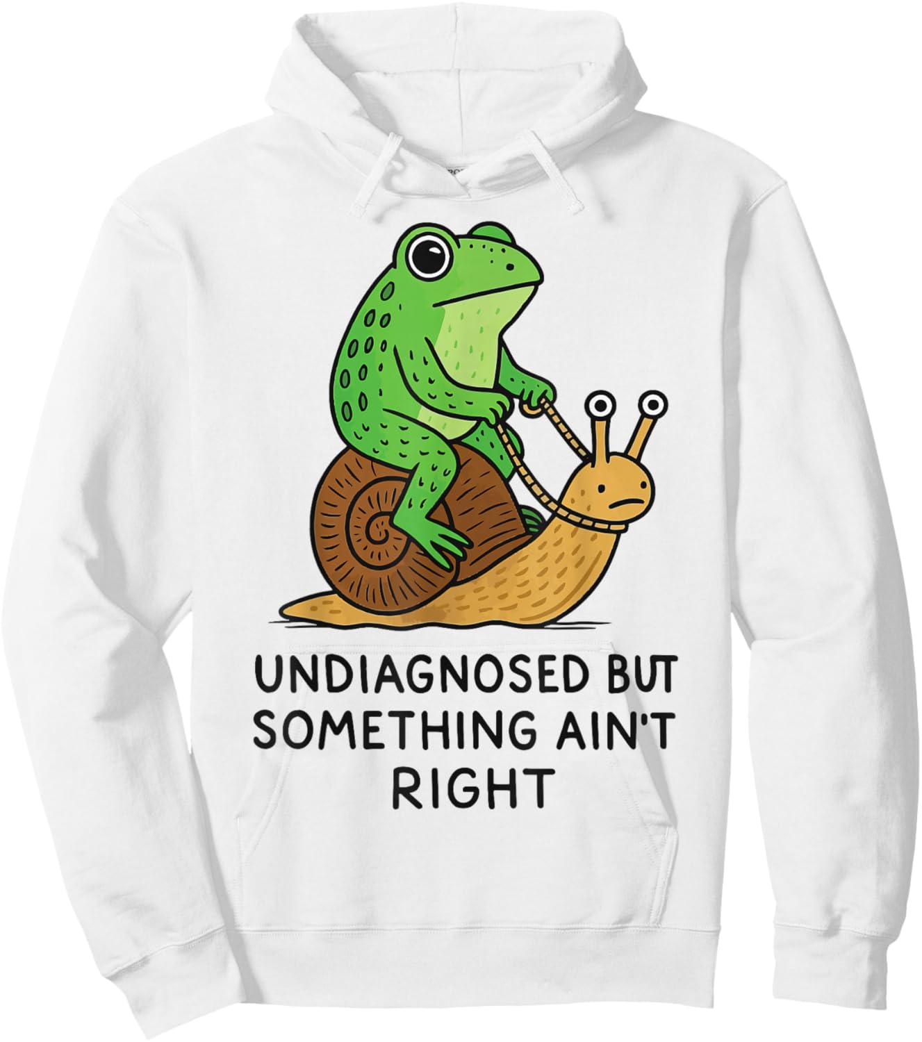 Undiagnosed But Something Ain't Right Hoodie - Hoodie | White