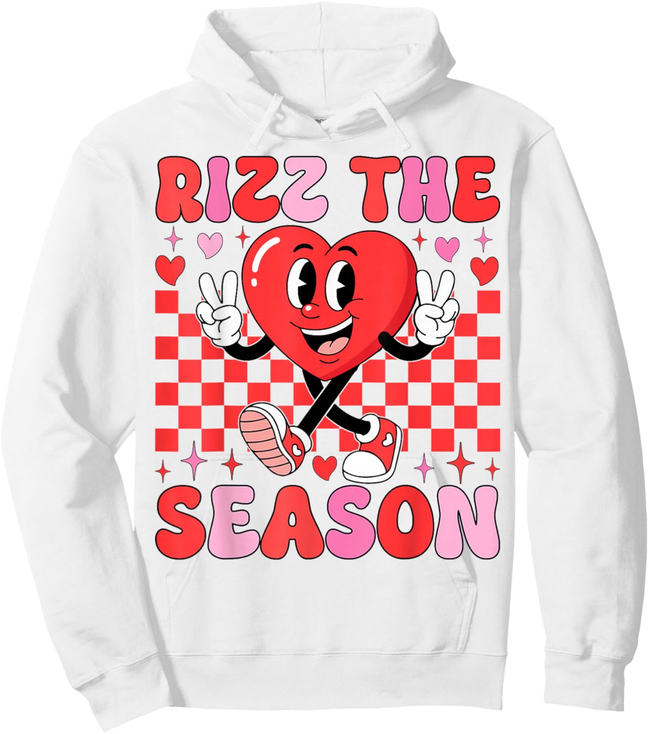 Rizz The Season Valentine Couples Retro Aesthetic Hoodie - Hoodie | White