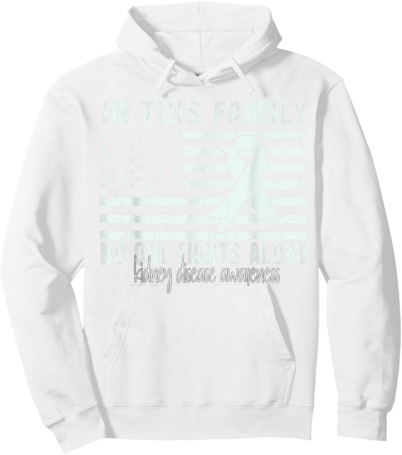 Kidney Disease Awareness Support Flag us Kidney Disease Hoodie - Hoodie | White