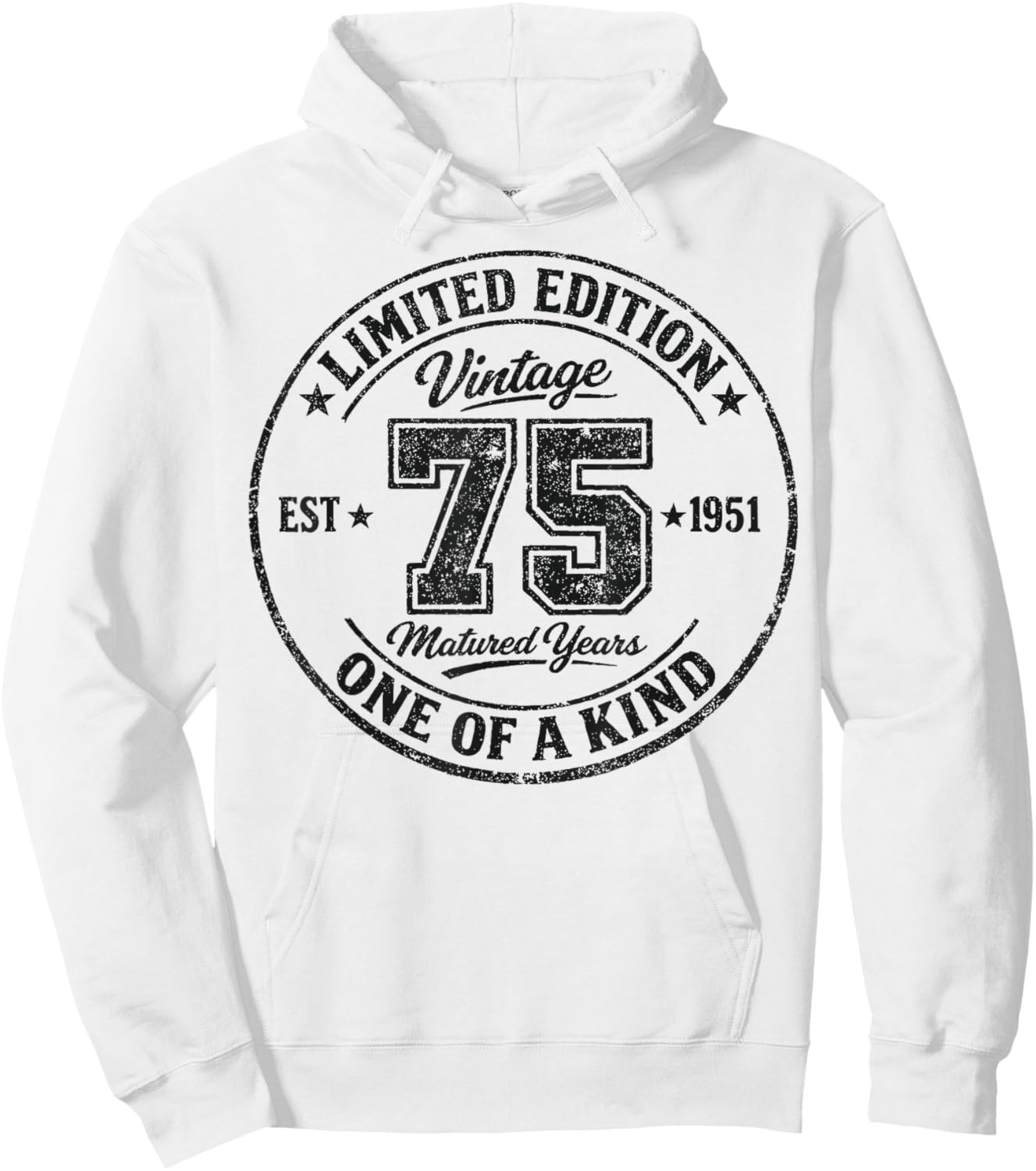 75th Birthday Vintage 1951 Limited Edition 75 Year Old Hoodie - Hoodie | White