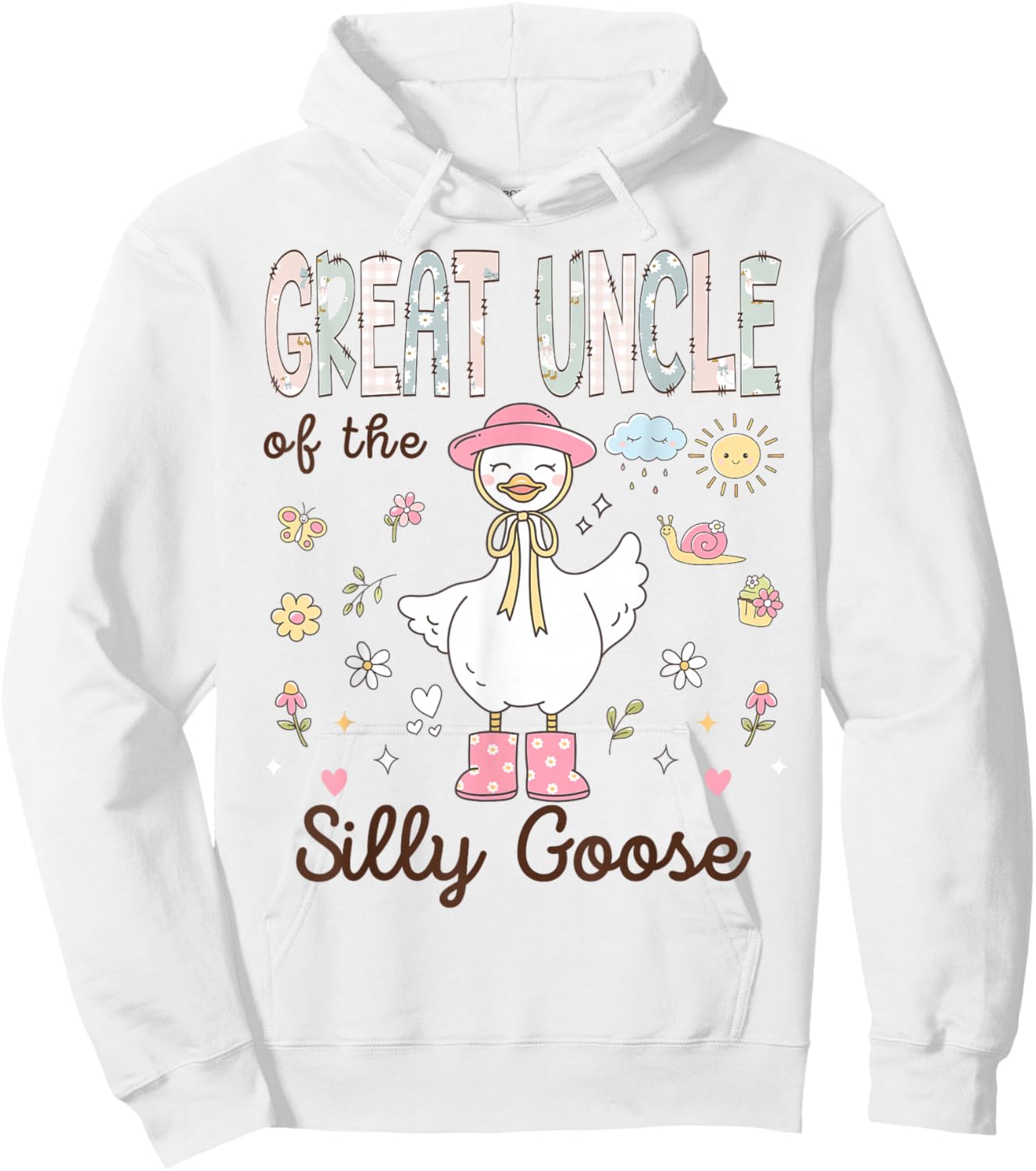 Great Uncle of The Silly Goose First Birthday Girl Family Hoodie - Hoodie | White