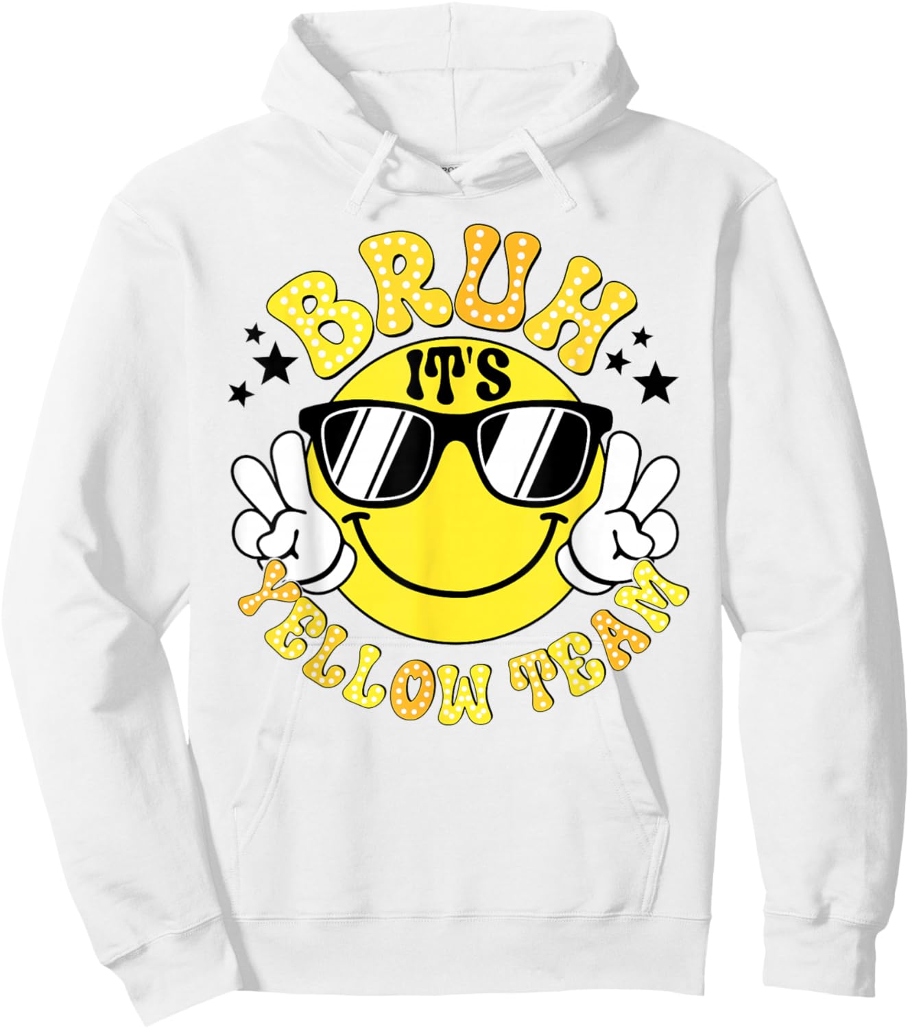 Field Day Bruh It's Yellow Team Fun Day Game Competition Hoodie - Hoodie | White