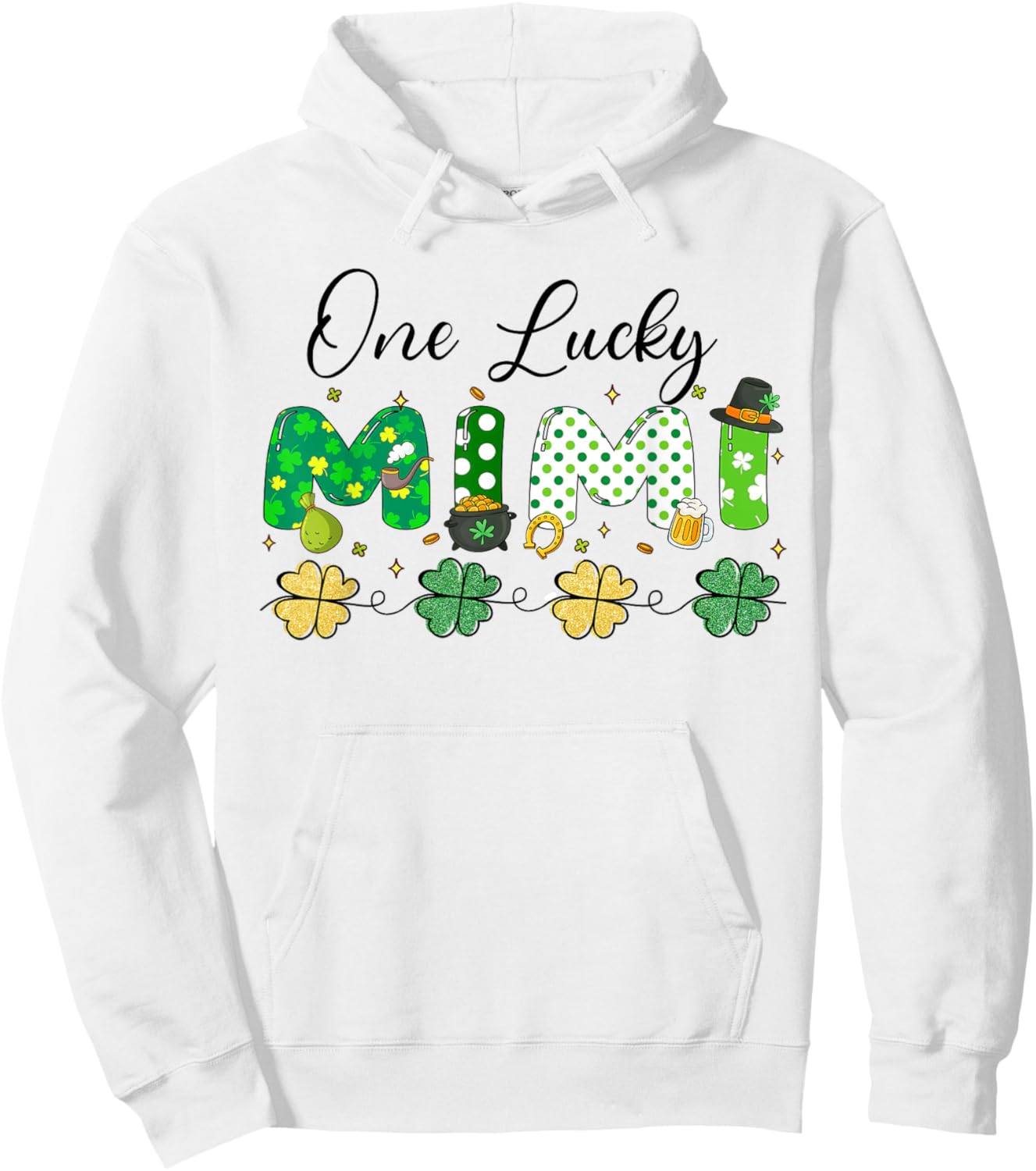 One Lucky Mimi St Patrick’s Day Hoodie - Hoodie | White