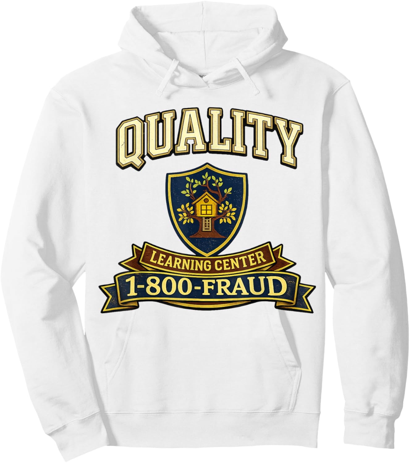 Retro Funny Sarcastic Quality Learning Center School Quote Hoodie - Hoodie | White