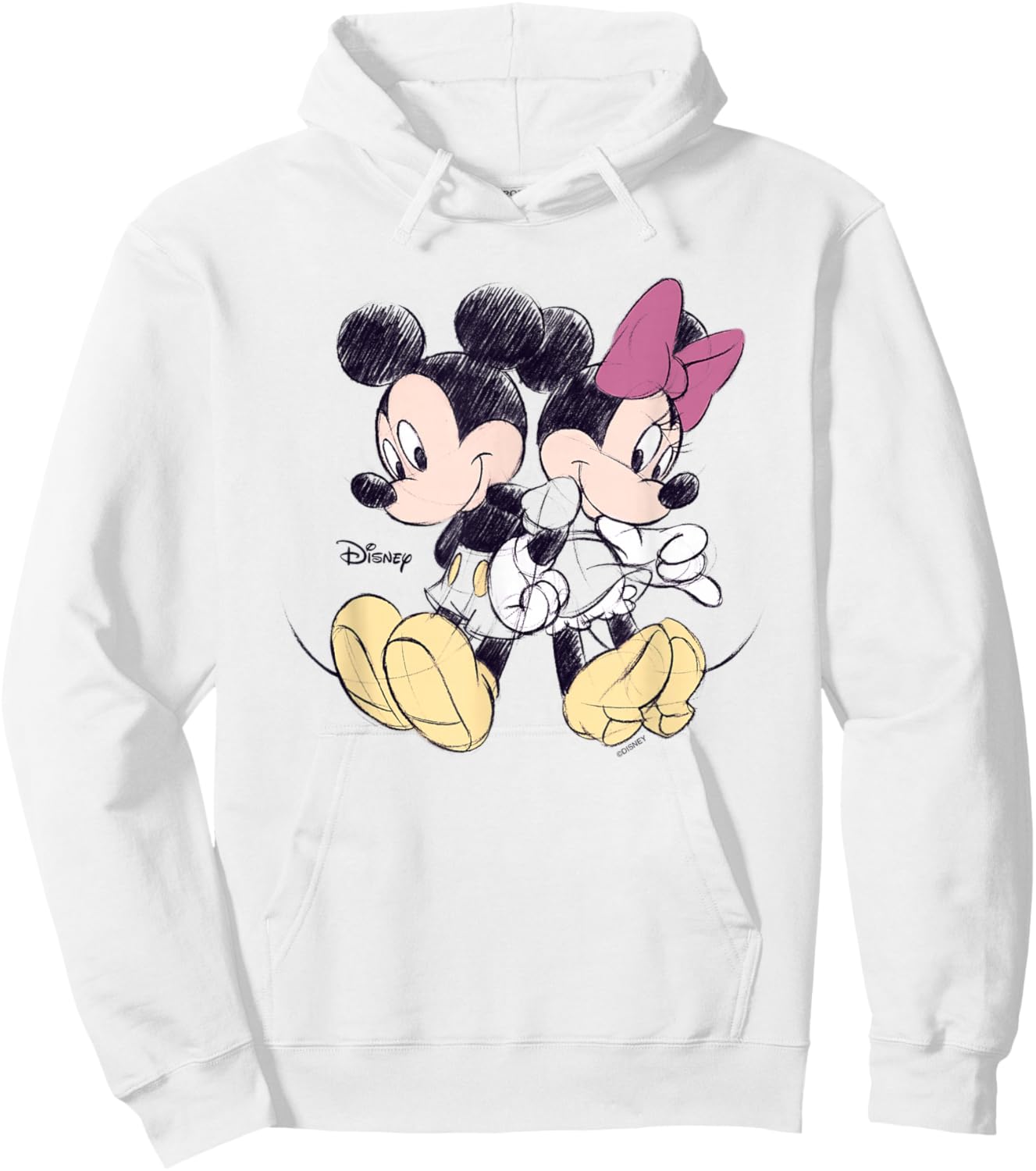 Disney Mickey and Friends Minnie Sketch Art Hoodie - Hoodie | White