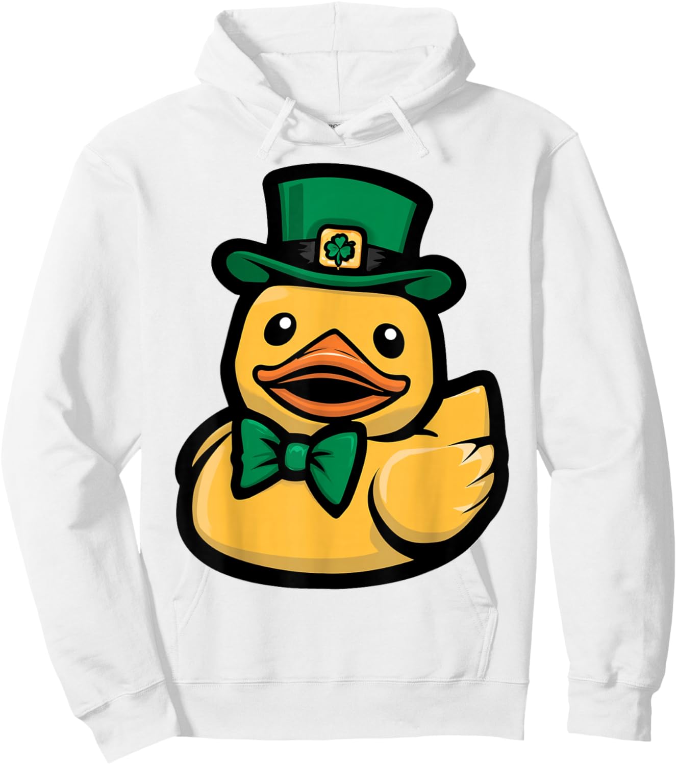Rubber Duck Duckie St. Patricks Day Pattys Day Irish Ireland Hoodie - Hoodie | White