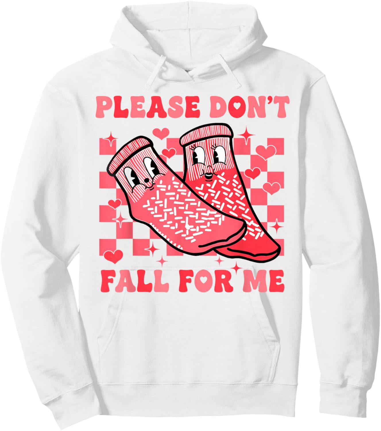 Valentine Please Don't Fall for Me RN PCT CNA Nurse Hoodie - Hoodie | White