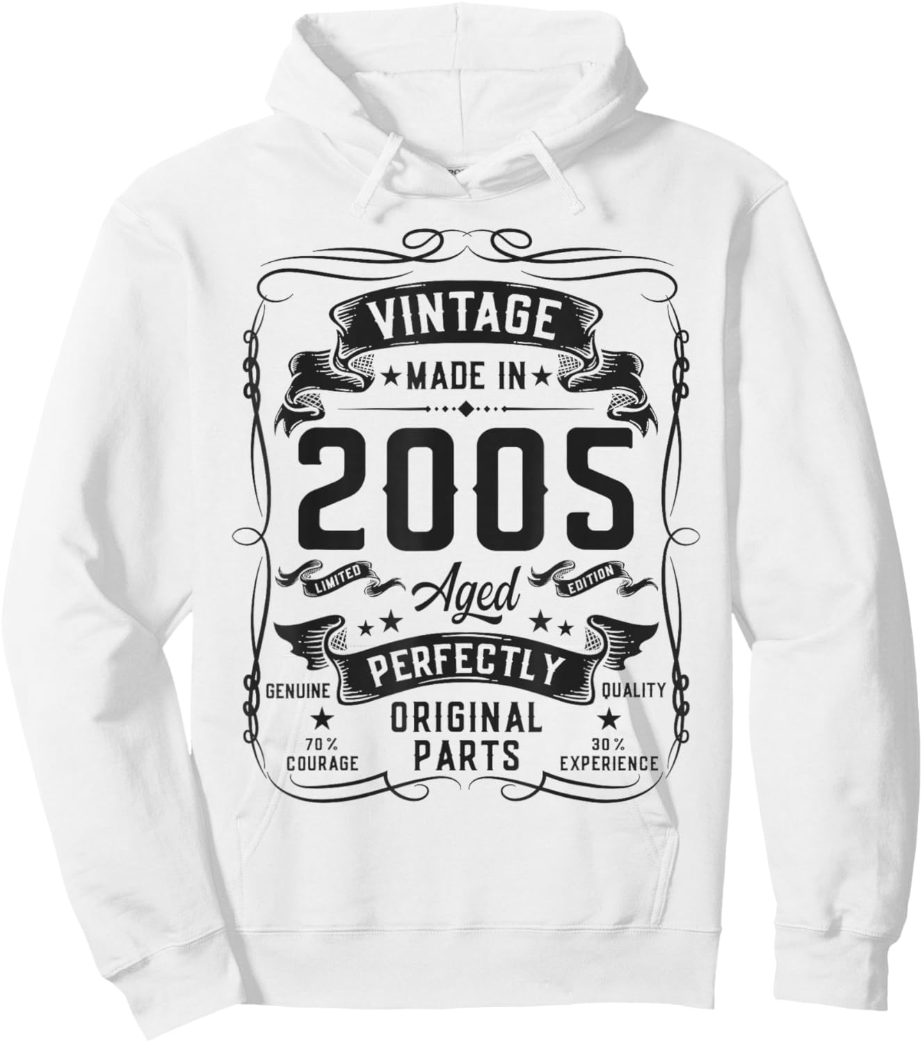 Vintage 2005 21yr 21st Birthday Gifts 21 Years Old Hoodie - Hoodie | White