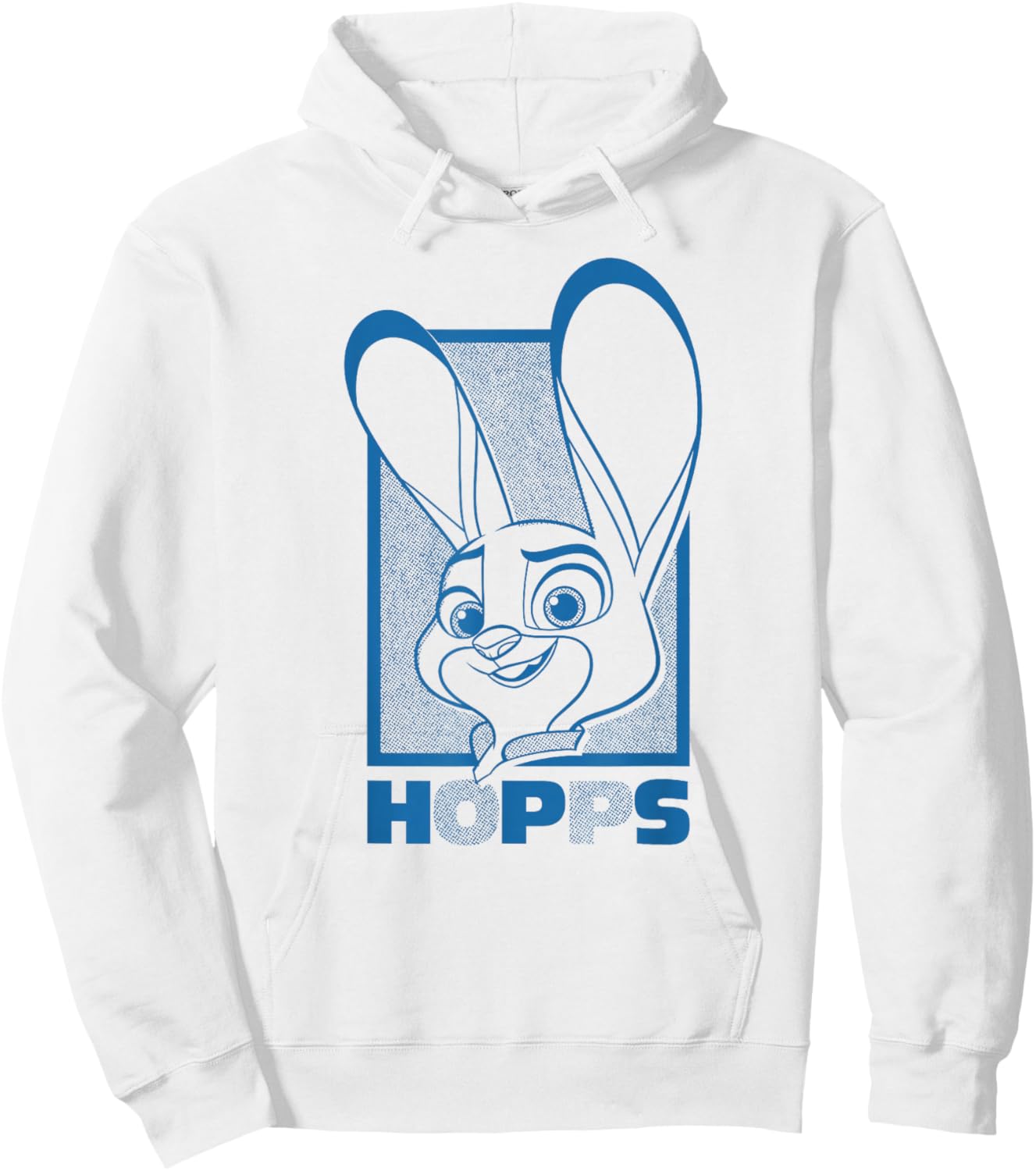 Disney Zootopia 2 Hopps Halftone Big Face Portrait Hoodie - Hoodie | White