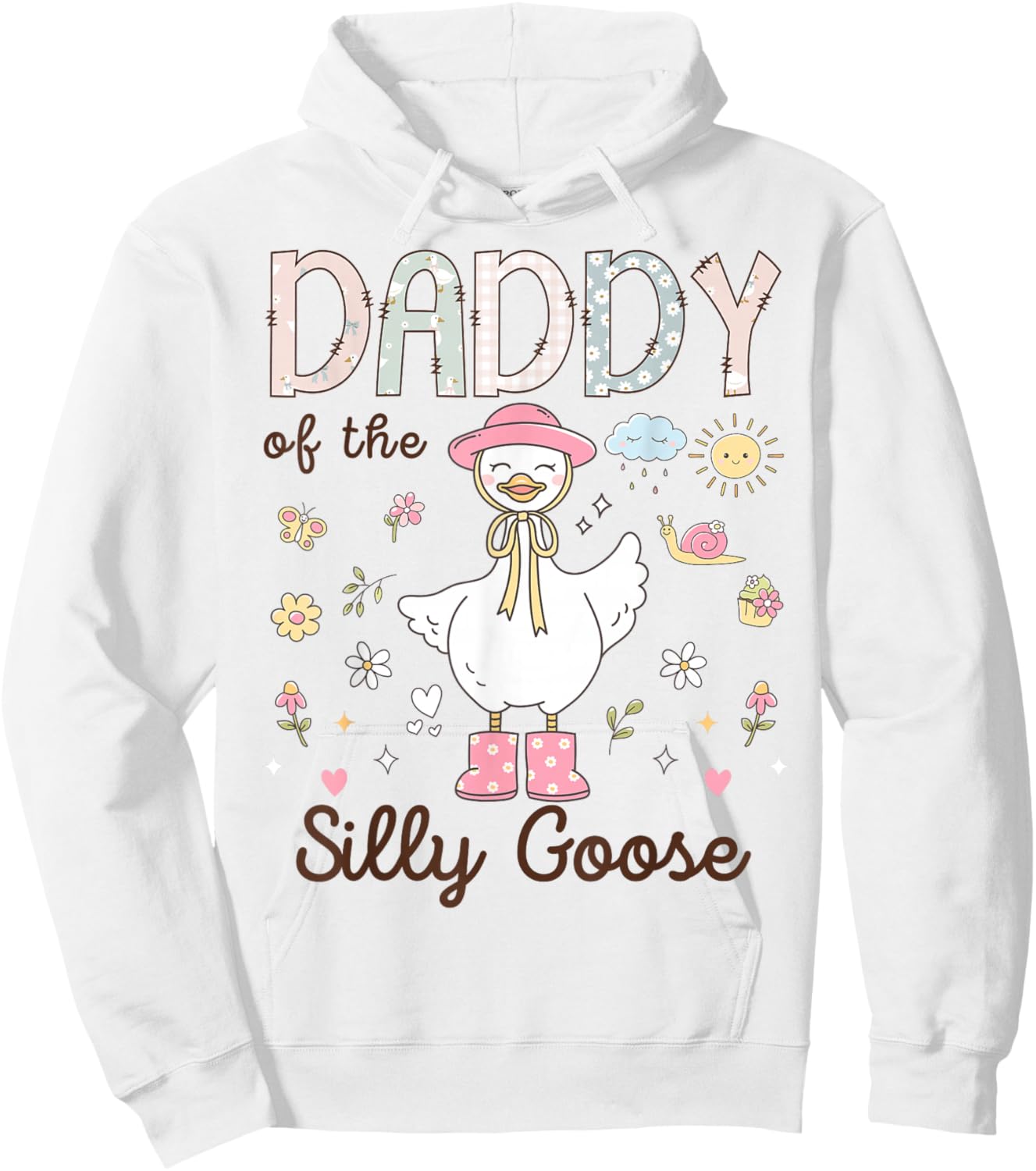 Daddy of The Silly Goose First Birthday Girl Family Hoodie - Hoodie | White