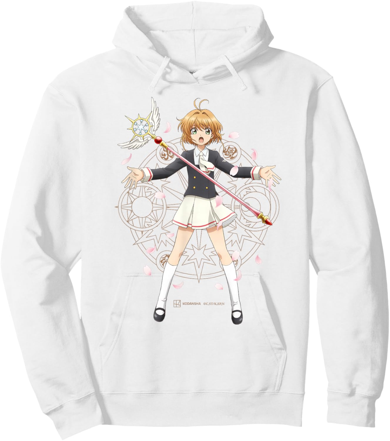 Cardcaptor Sakura: Clear Card - “Sakura in School Uniform B” Hoodie - Hoodie | White