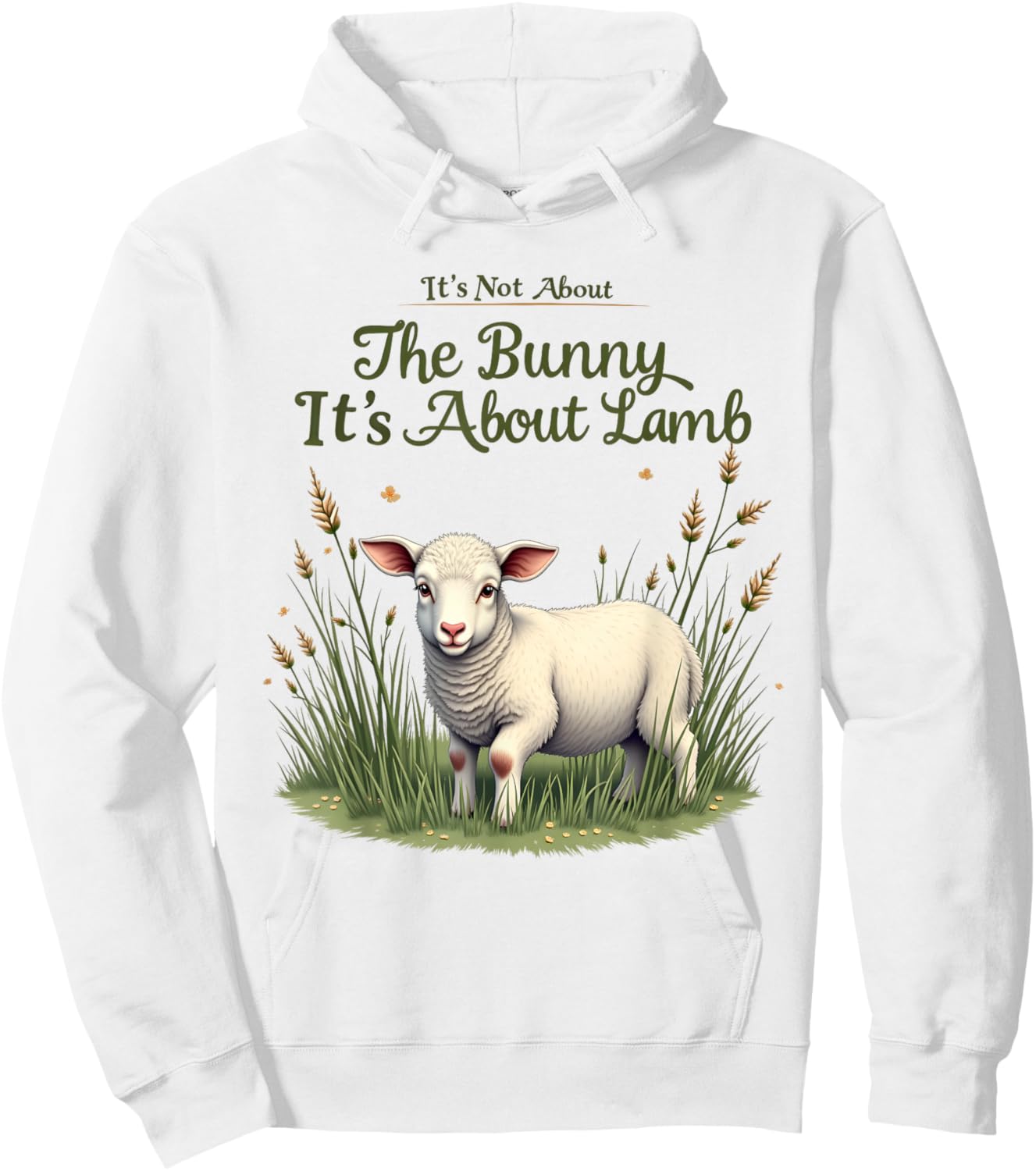 It's Not About The Bunny It's About Lamb Easter Jesus Hoodie - Hoodie | White