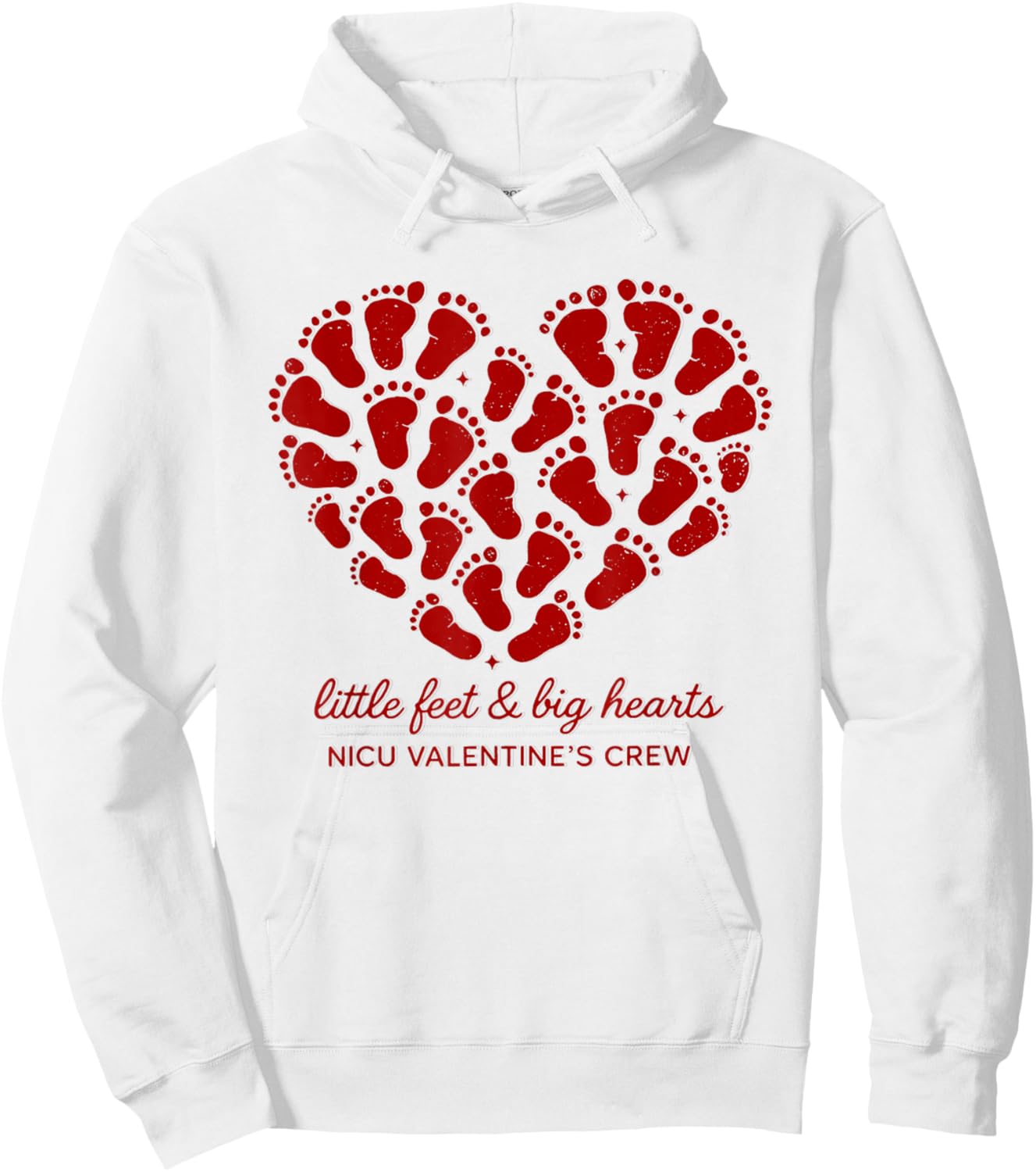 NICU Nurse Valentine's Day Neonatal Intensive Care Unit Hoodie - Hoodie | White