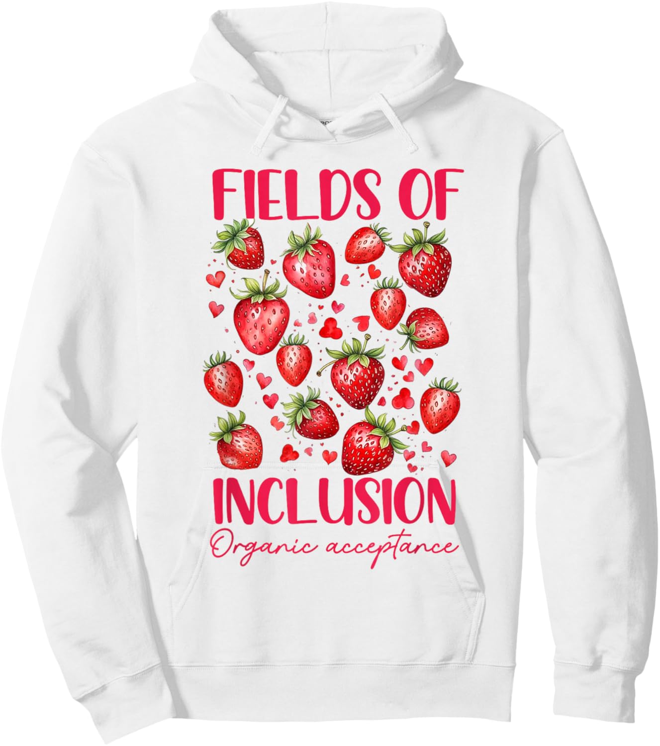 Autism Neurodiversity Strawberry SPED Fields of Inclusion Hoodie - Hoodie | White