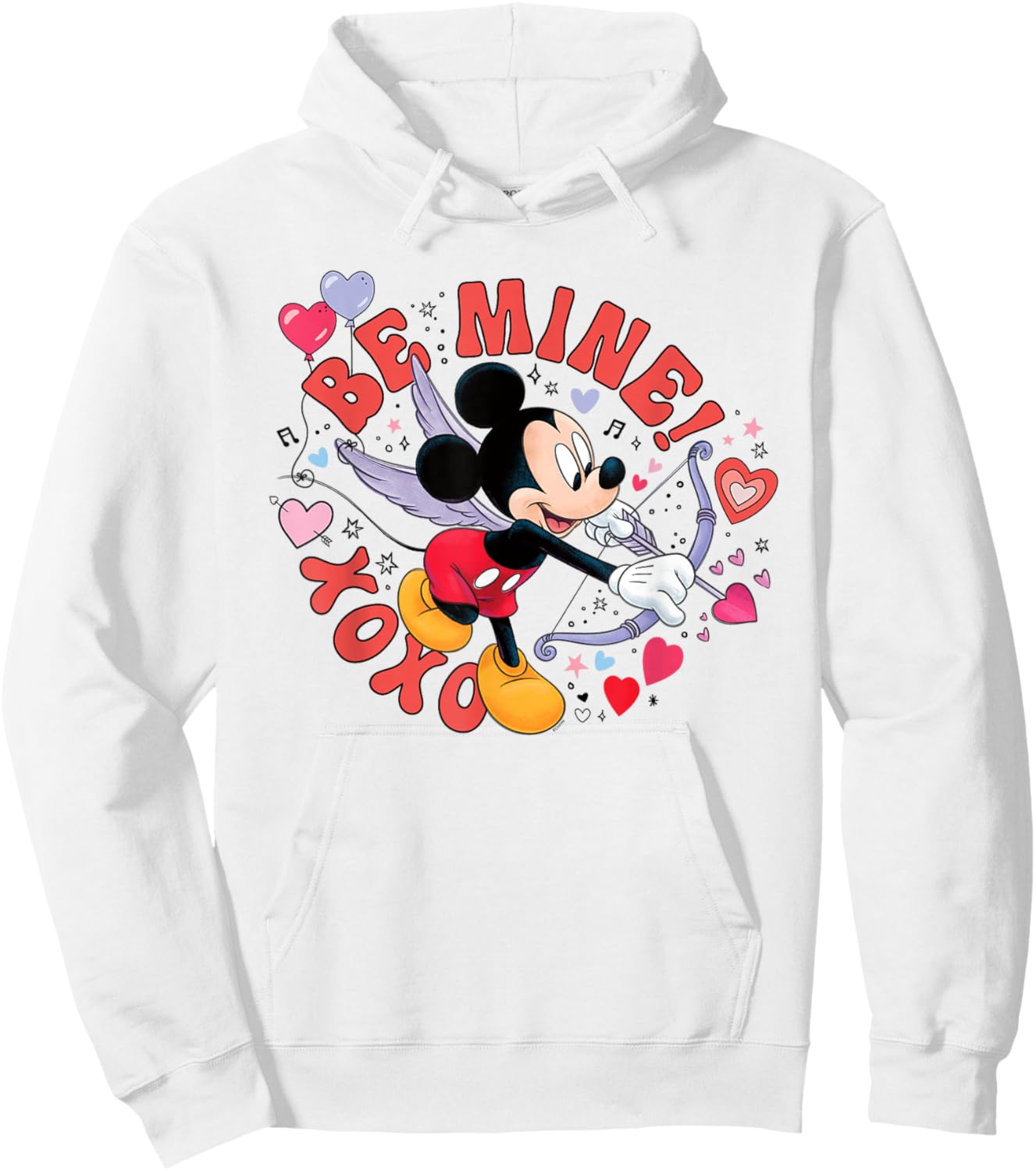 Disney Mickey Mouse Valentine's Day Cupid Be Mine! XOXO Hoodie - Hoodie | White