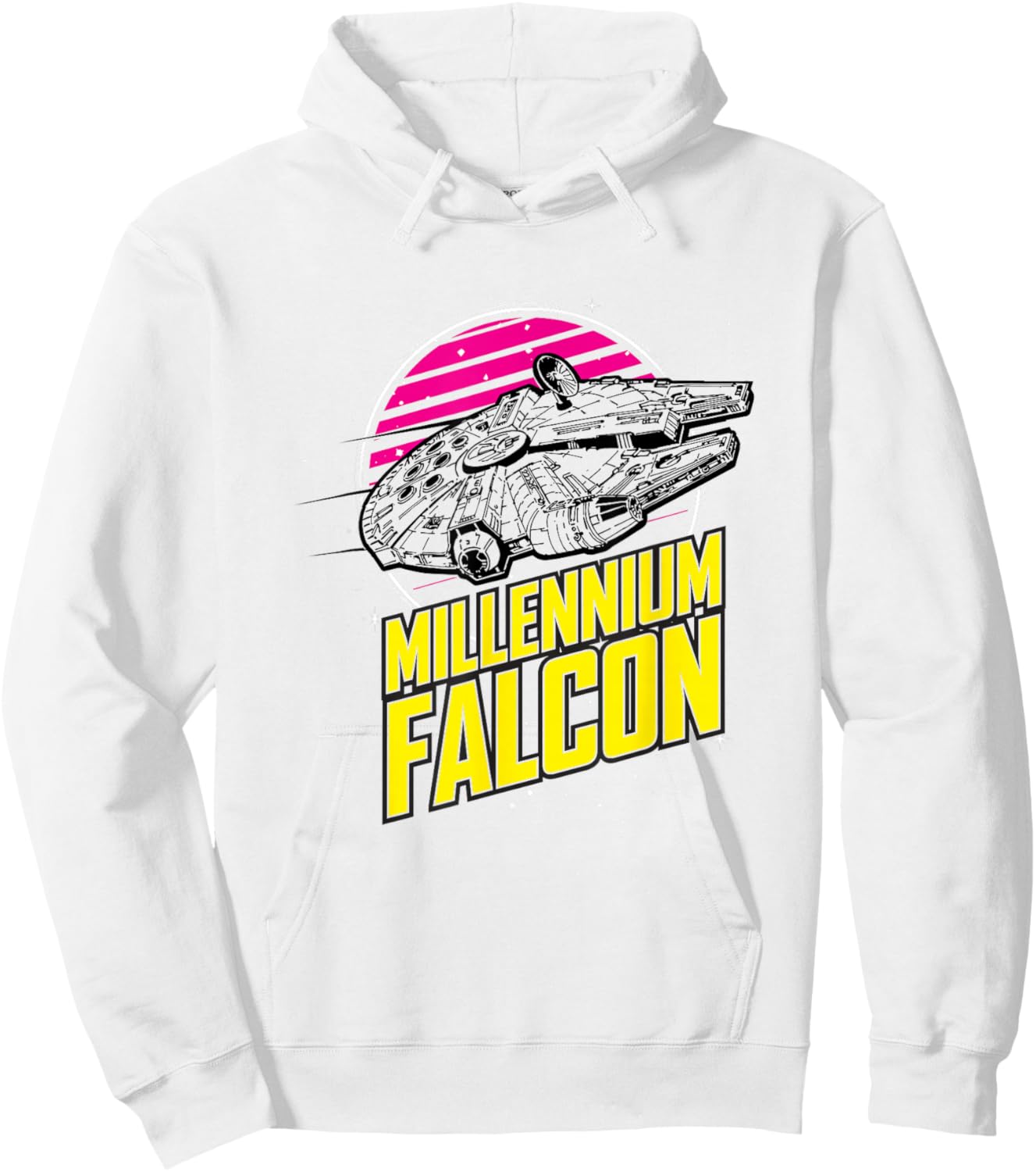 Star Wars A New Hope Millennium Falcon Retro Sci Fi Ship Hoodie - Hoodie | White